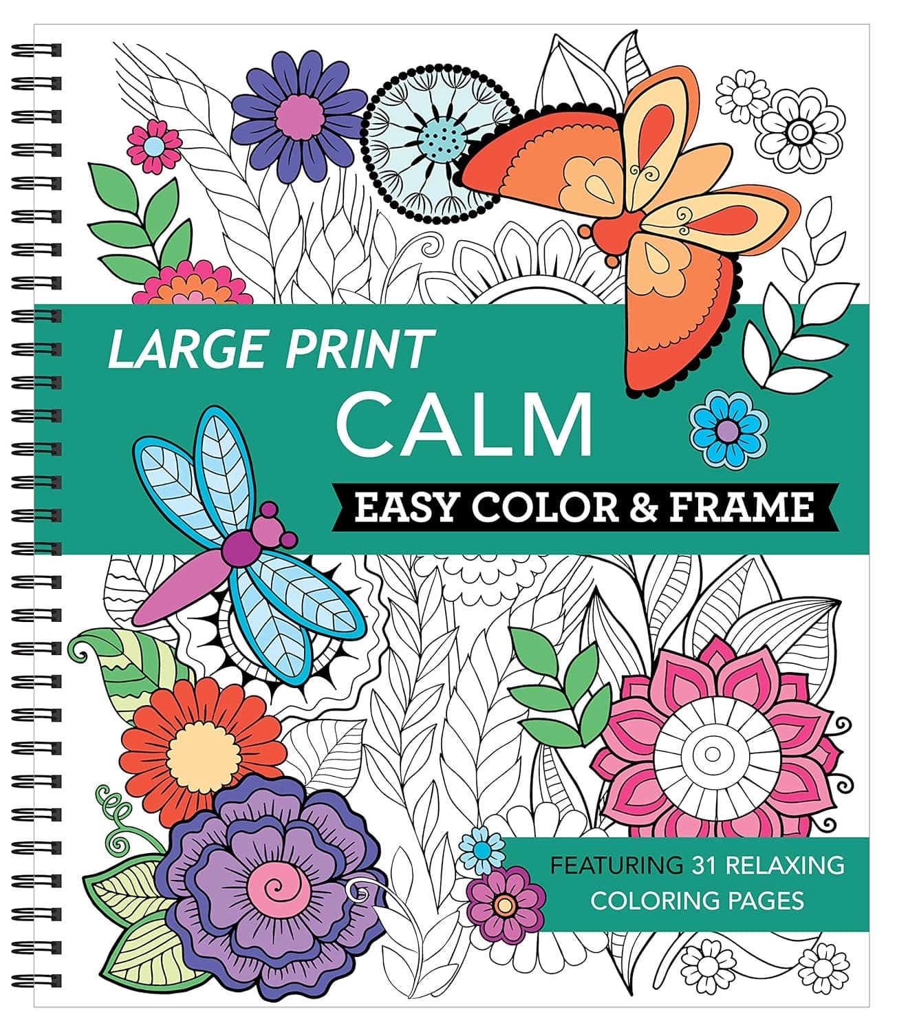 Large Print Easy Color & Frame - Calm (Stress Free Coloring Book) - Image 2