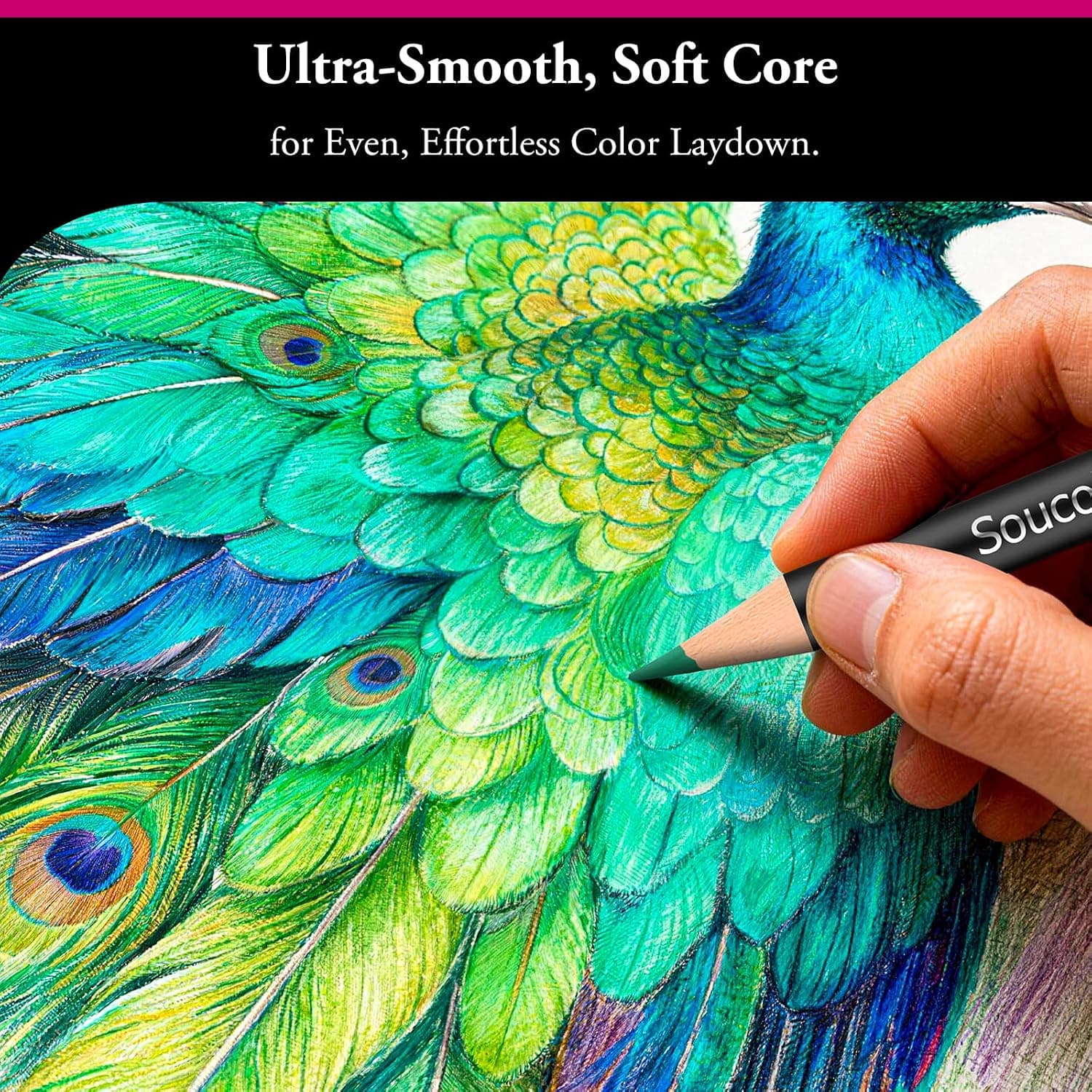 Soucolor 72-Color Colored Pencils for Adult Coloring Books, Soft Core, Back to School Supplies, Smooth Coloring Pencils for Kids Sketching, Drawing, Blending, Shading, Arts & Crafts Supplies Gift Multicolor - Image 4