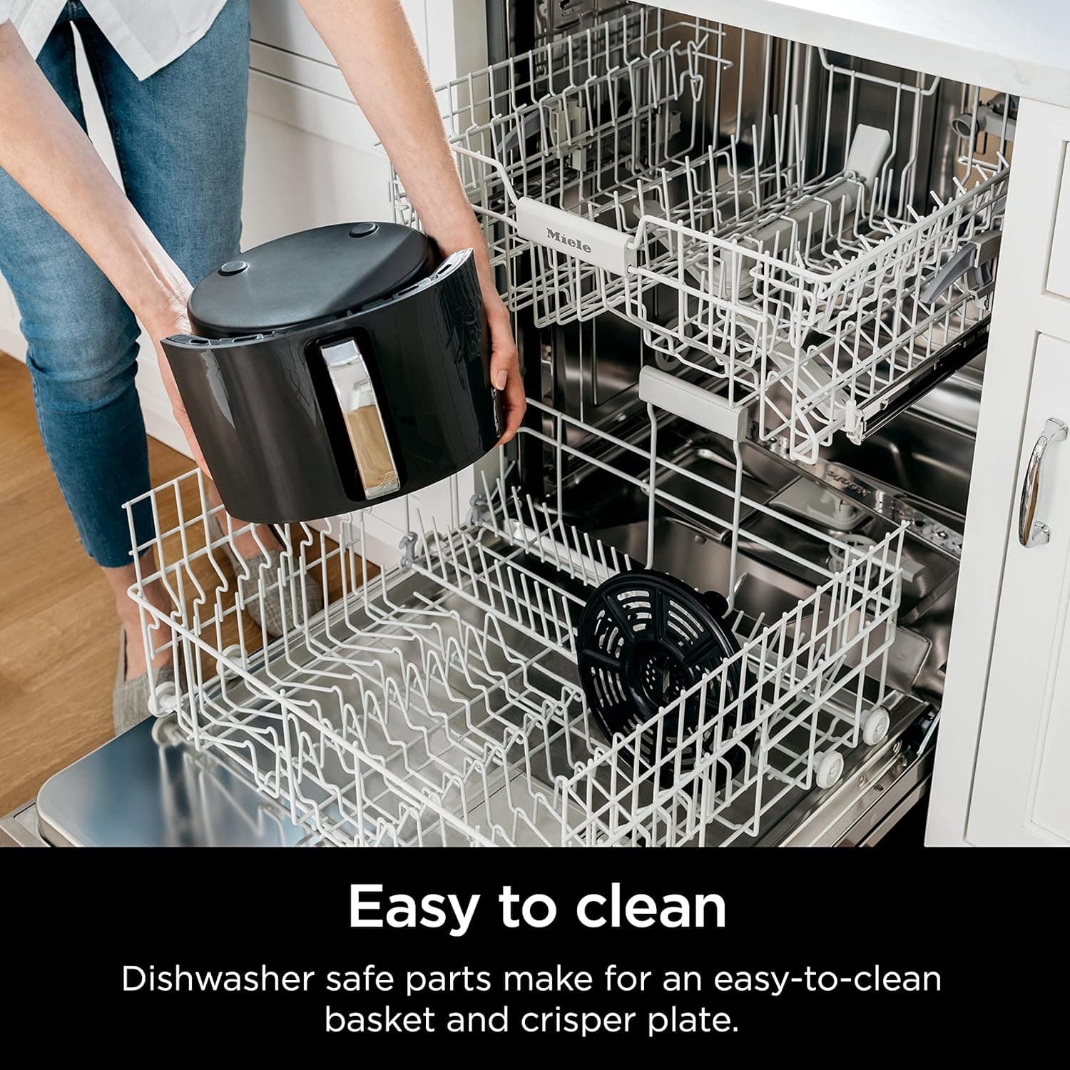 Ninja | Air Fryer | 4 QT Capacity | 4-in1 Roast, Crisp, Roast, Reheats, & Dehydrates | Dishwasher Safe Parts | Includes 20 Easy & Healthy Recipes | Compact | Grey | AF101 - Image 8