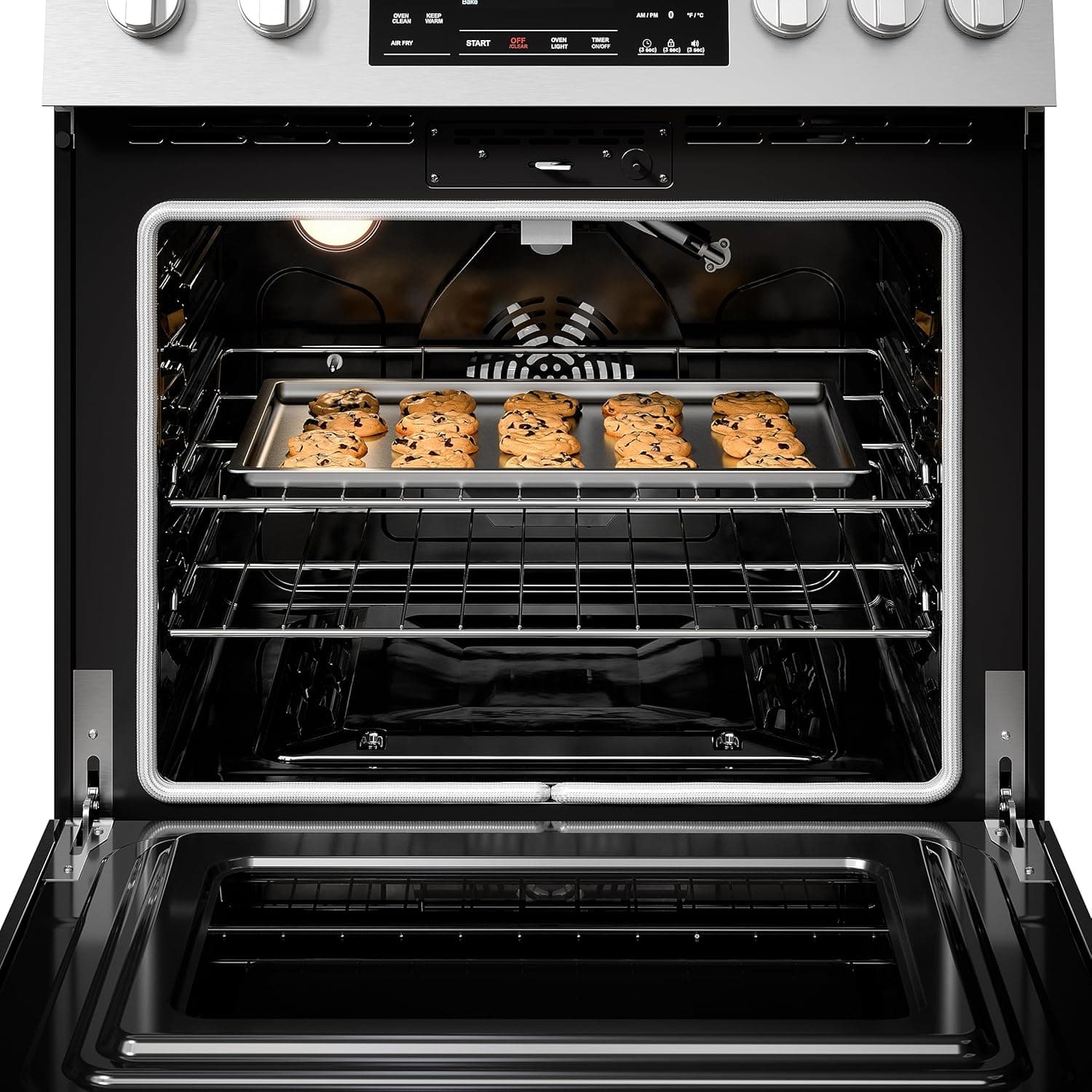 Kenmore Front Control Gas Range Oven with 5 Cooktop Burners, True Convection, Steam and Self Clean, Freestanding Stainless Steel Stove and Oven, 4.8 cu. ft. Capacity - Image 13