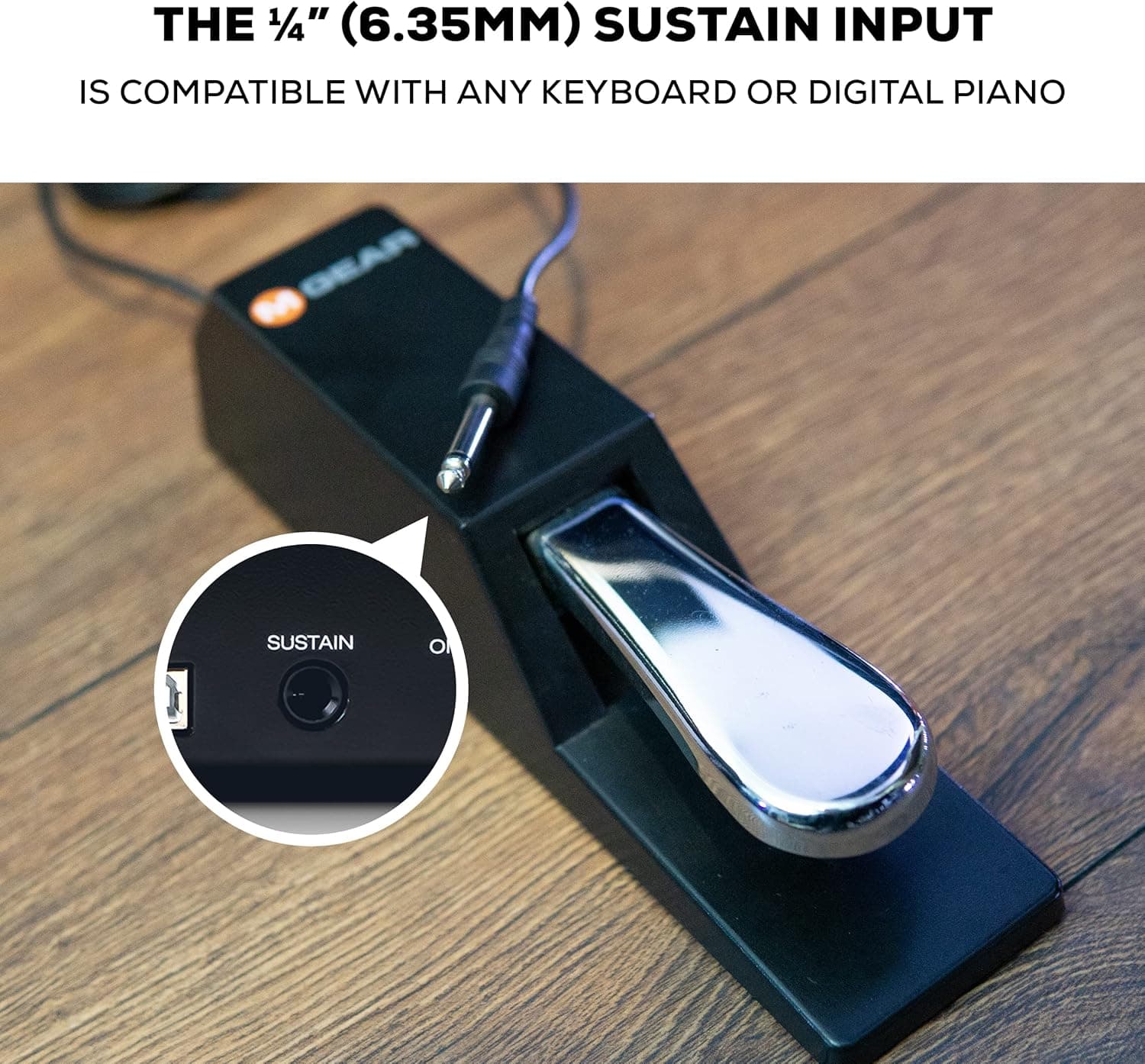 M-AUDIO SP-2 Universal Sustain Pedal with Piano Style Action For MIDI Keyboards, Digital Pianos and More Sustain Pedal SP-2 - Image 4