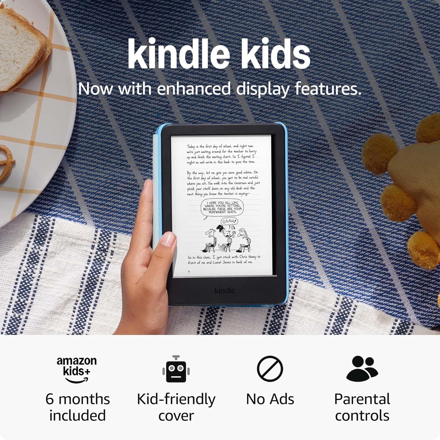 Amazon Kindle Kids 16GB (newest model) - If it breaks, we will replace it, includes ad-free books and cover, with glare-free display, faster page turns - Ocean Explorer - Image 2