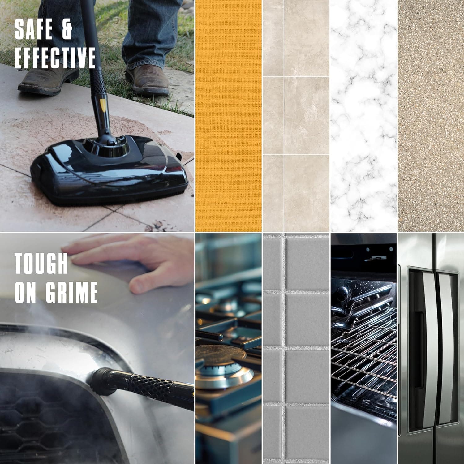 McCulloch MC1385 Deluxe Canister Steam Cleaner, 2-Hour Runtime, Chemical-Free, 23 Accessories: Mop Head, Brushes & More - Built for Home, Tile, Carpet, Furniture, & Personal Car Detailing - Image 7