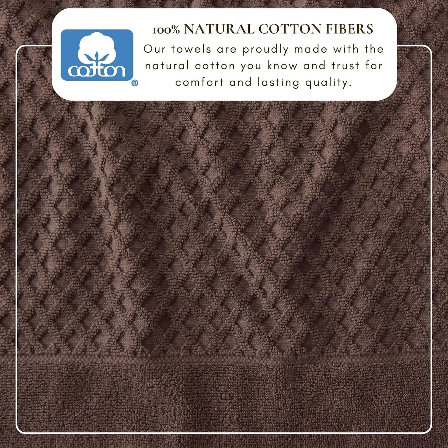 Dark brown terry cloth towels for hair and skin - Image 3