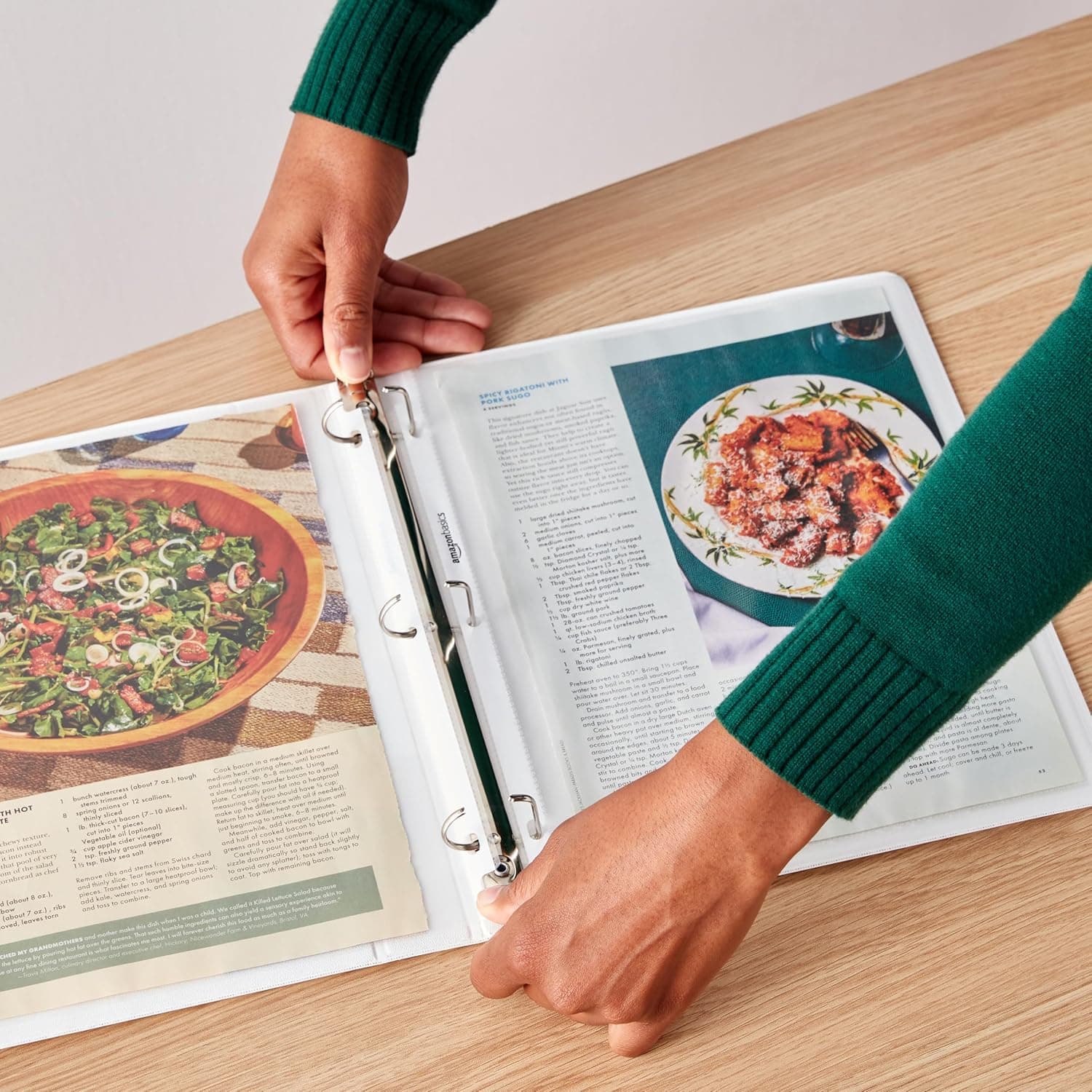 Amazon Basics 3-Ring Binder, 1-Inch - White, 4-Pack 4-Pack 1-inch - Image 3