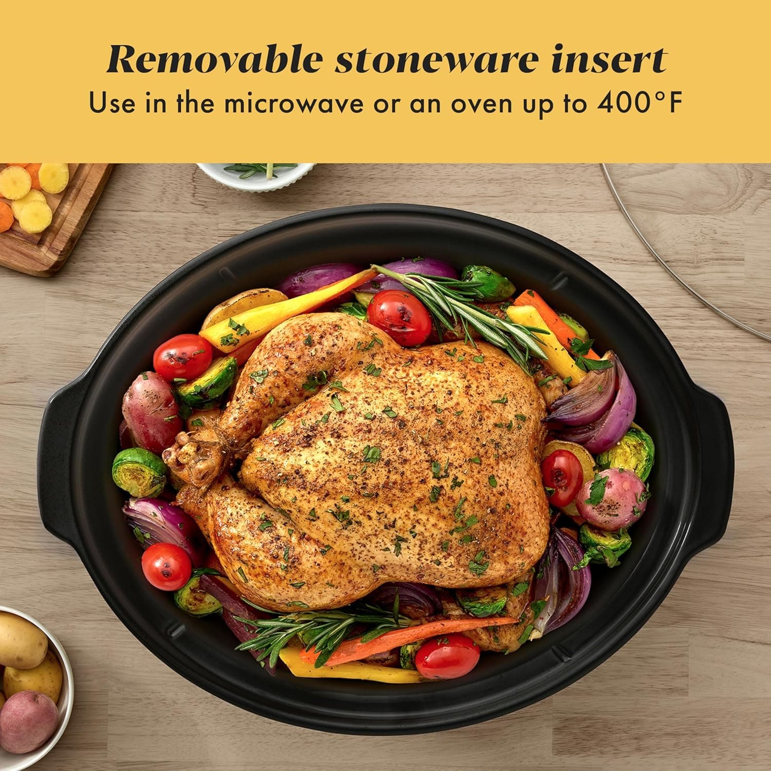 Crock-Pot 7 Quart Oval Manual Slow Cooker, Stainless Steel (SCV700-S-BR), Versatile Cookware for Large Families or Entertaining 7 Quarts Stainless Steel - Image 7