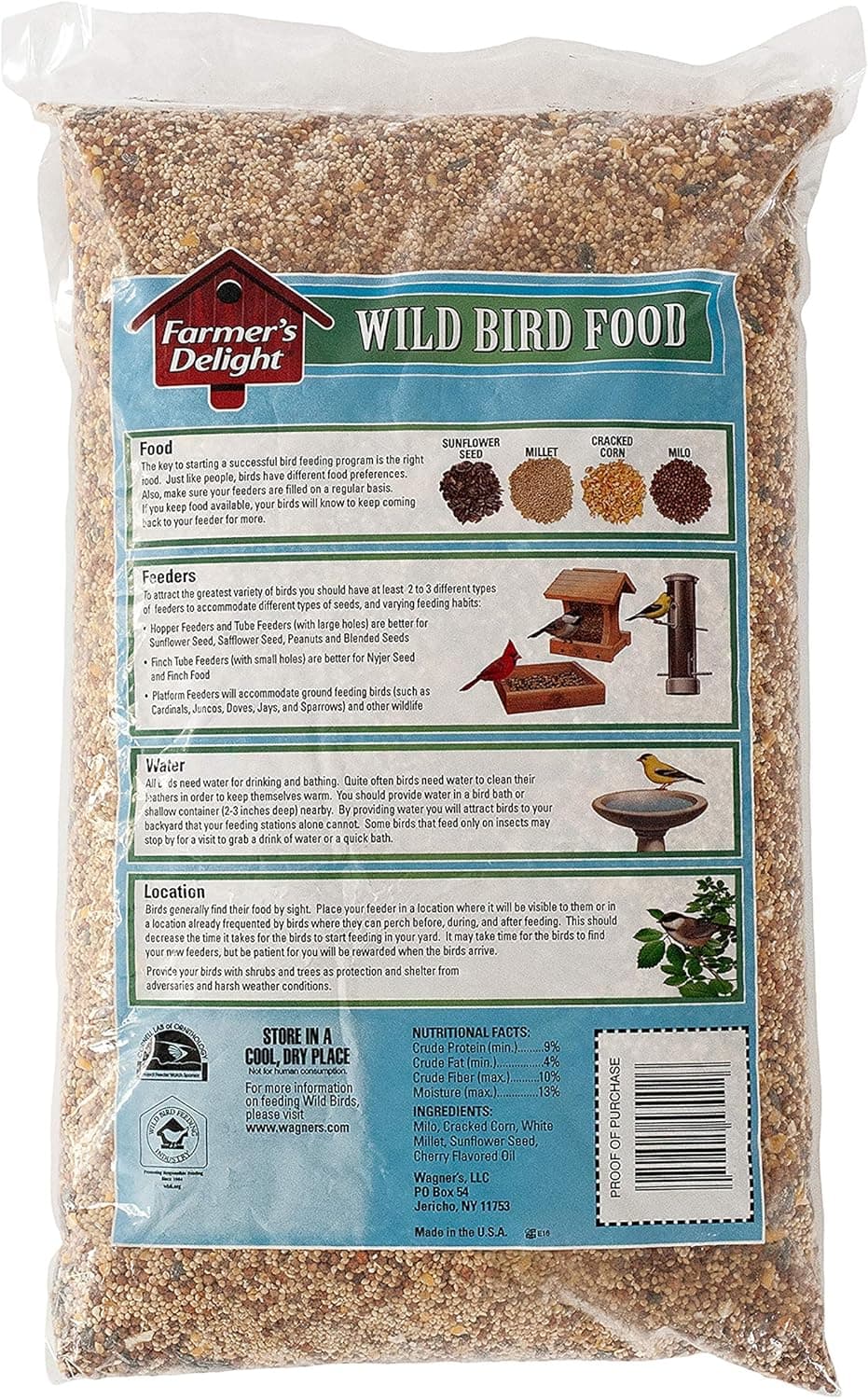 Wagner's 53002 Farmer's Delight Wild Bird Food with Cherry Flavor, 10-Pound Bag - Image 3