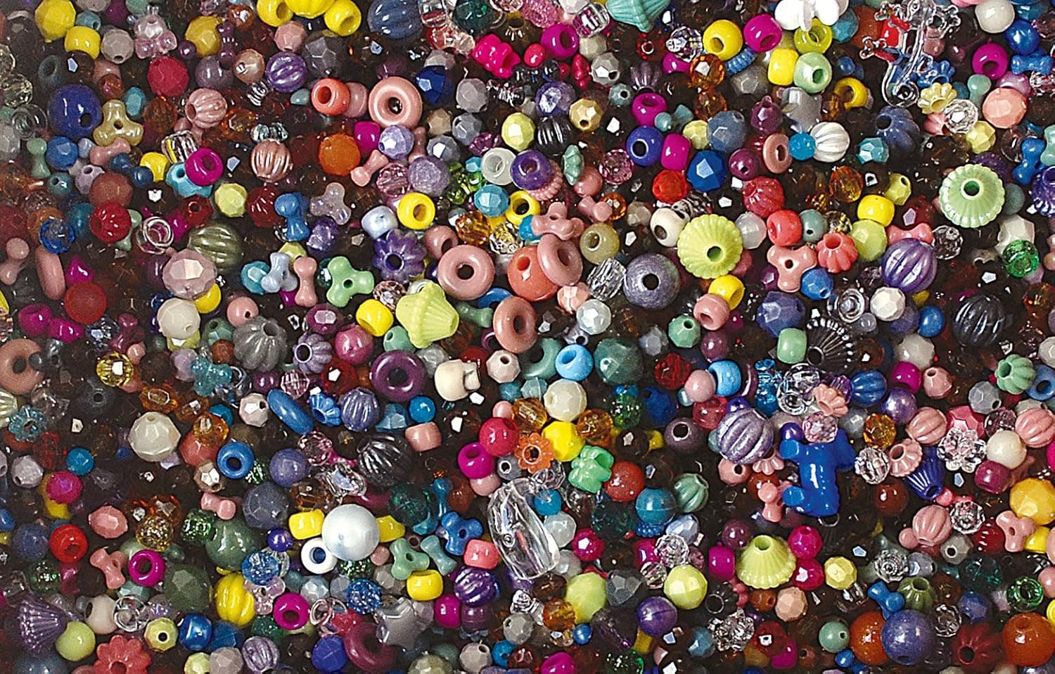 The Beadery Bonanza 5LB of Mixed Craft Beads, Sizes, Plastic, Round, Multicolor - Image 4
