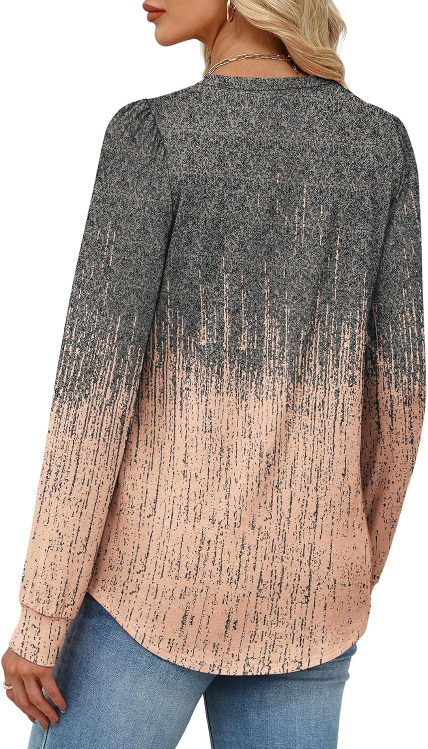 Alaroo Womens Long Sleeve Shirts 2025 Fall Tunic Tops Crewneck Blouses Print Print 08 X-Large - Image 6