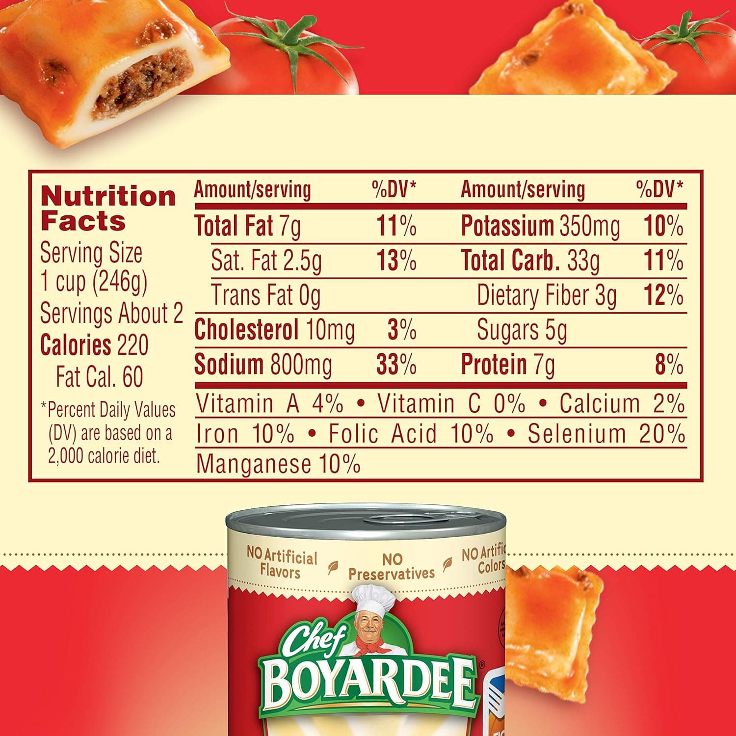 Chef Boyardee Beef Ravioli, 15 oz, 4 Pack - Image 3