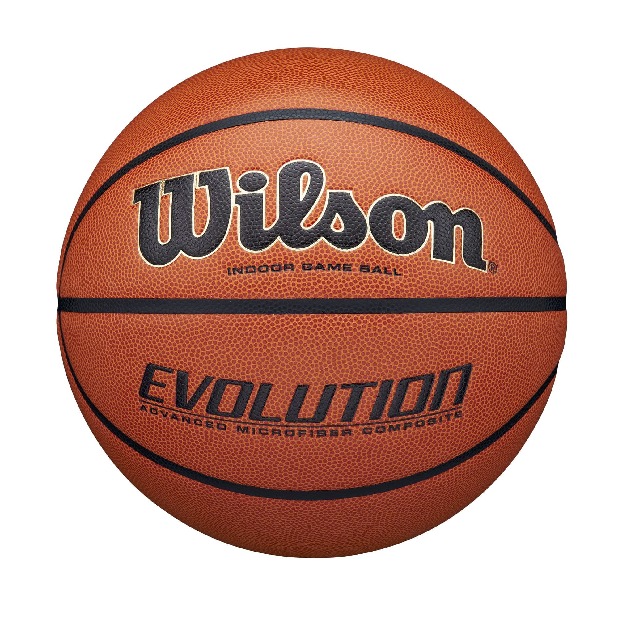 WILSON Evolution Indoor Game Basketballs - Size 5, Size 6 and Size 7 Brown - Game Ball Size 7 - 29.5"