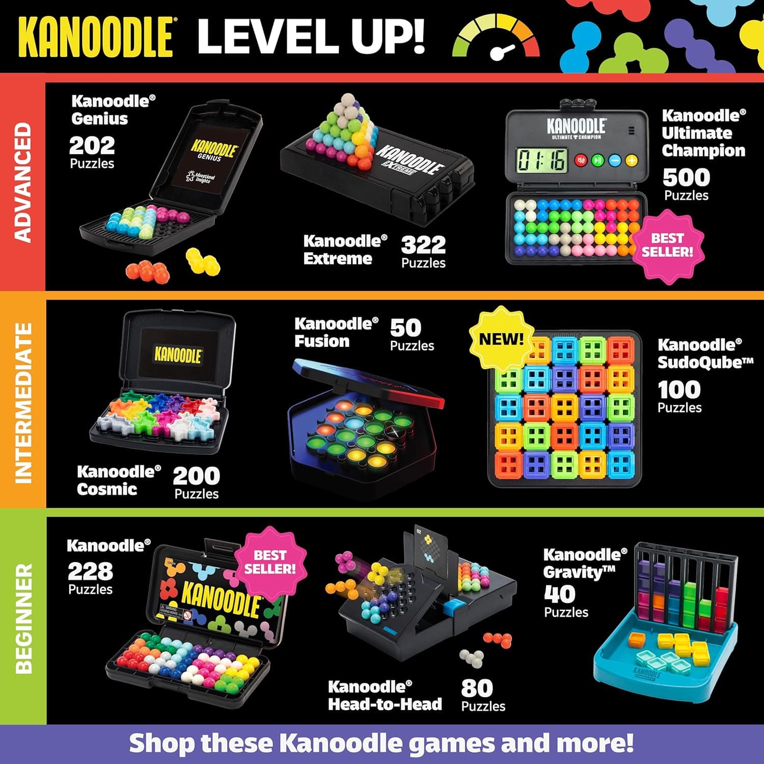 Educational Insights Kanoodle 3D Brain Teaser Puzzle for Ages 7+ Brain Games for Kids and Adults, Travel Games - Image 7