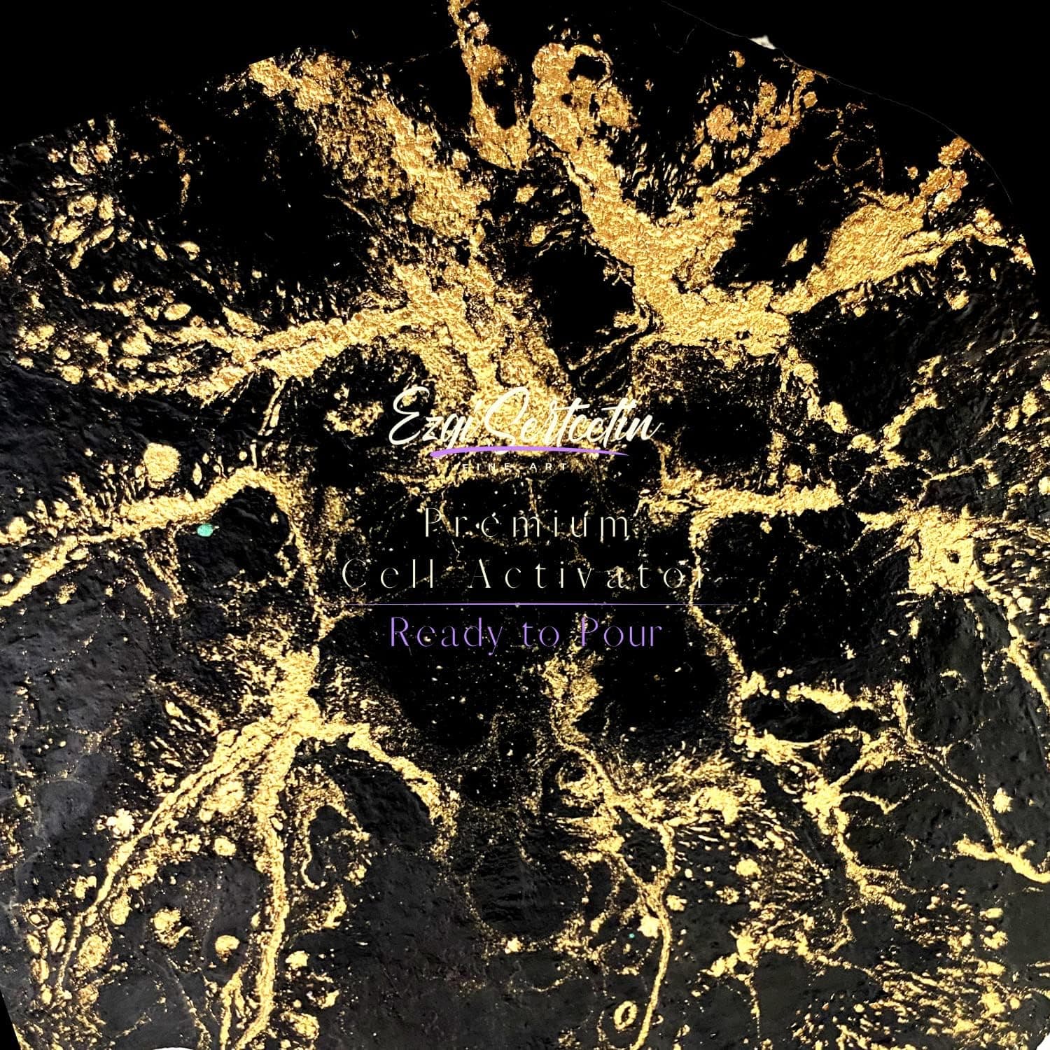 Premium Cell Activator | Ready to Pour | Create Perfect and Unique Cells in Your Painting Works | 4oz by Volume | by Ezgi Sertcetin (Metallic Como Charcoal) - Image 4