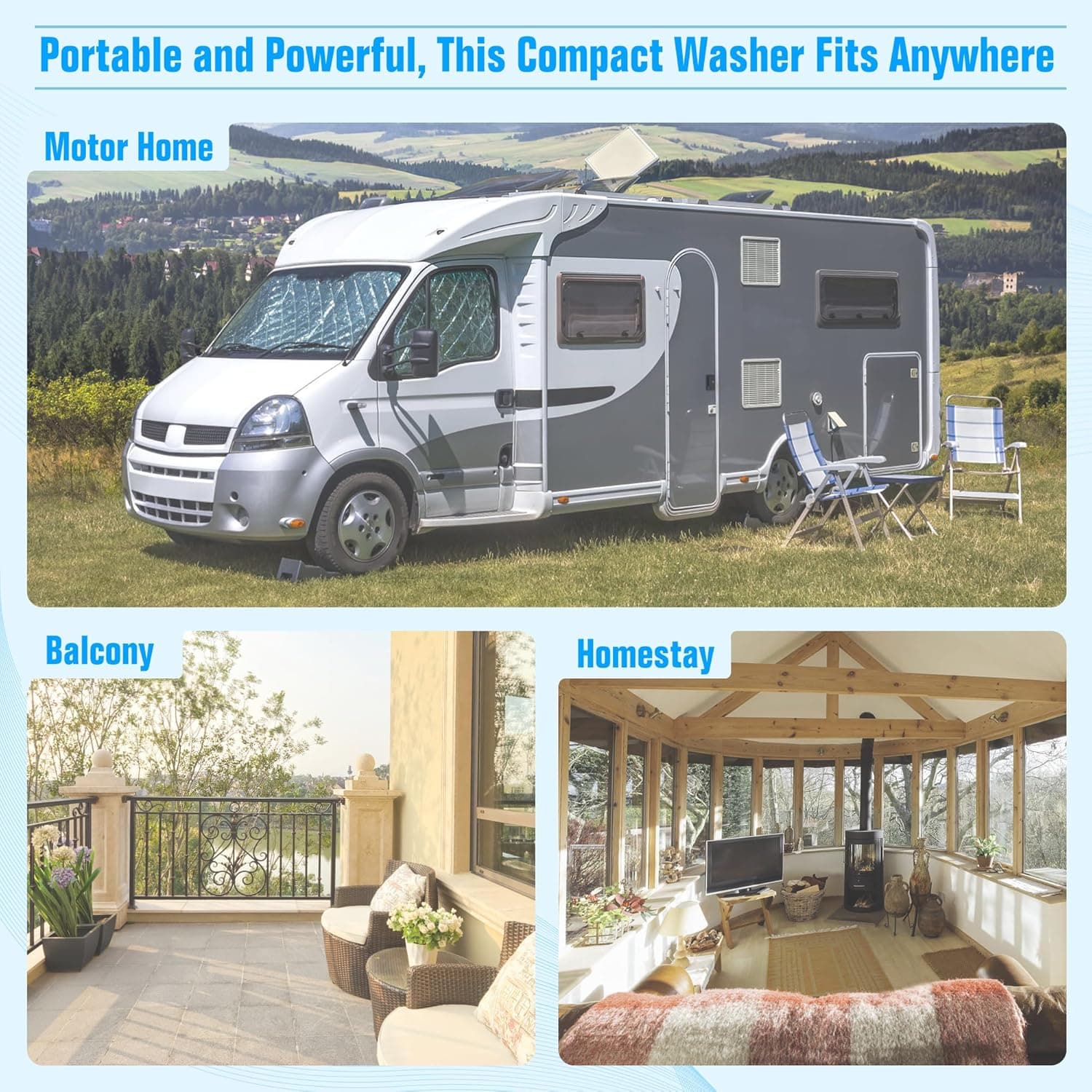 INTERGREAT Portable Washing Machine with Longer Hose, Twin Tub Washer Mini Compact Laundry Machine with Drain Pump, 16lbs Portable Washer Dryer Combo for Dorms, Apartments, Grey Grey 16lbs - Image 10