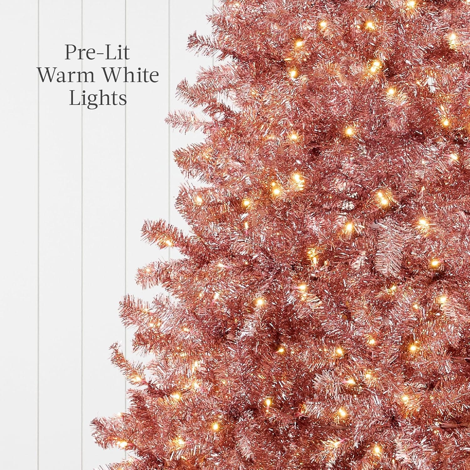 Best Choice Products 6ft Prelit Tinsel Christmas Tree, Artificial Seasonal Holiday Decoration w/ 1,000 Branch Tips, Stand - Pink Pink 6ft - Image 7