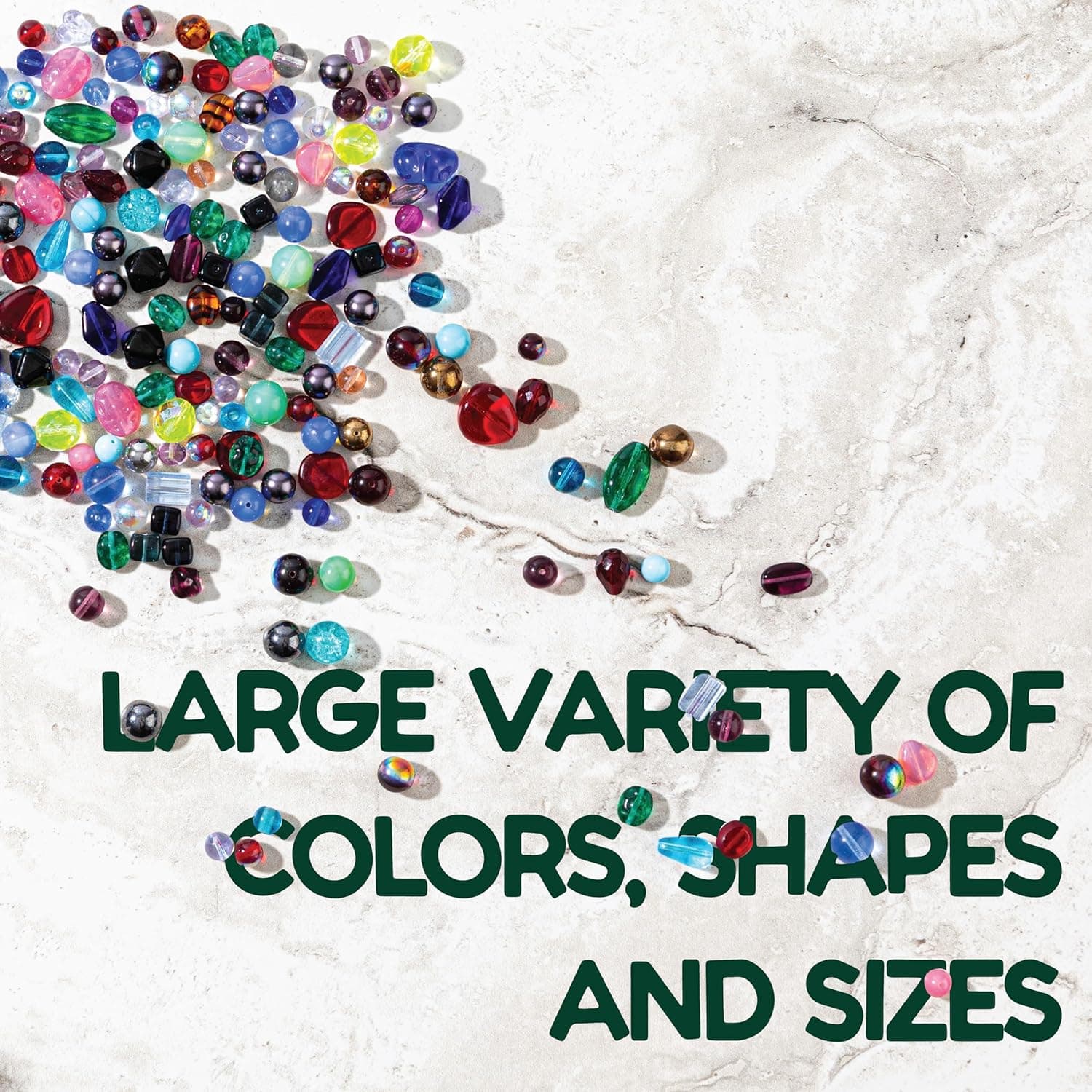 One Pound Assorted Glass Beads for Jewelry Making, DIY Lamp Work, Arts and Crafts, and Decorative Hobby Artistry, Colorful Crystal Assortment Bulk Mix, 4-18mm (Mixed Colors) (1) - Image 6