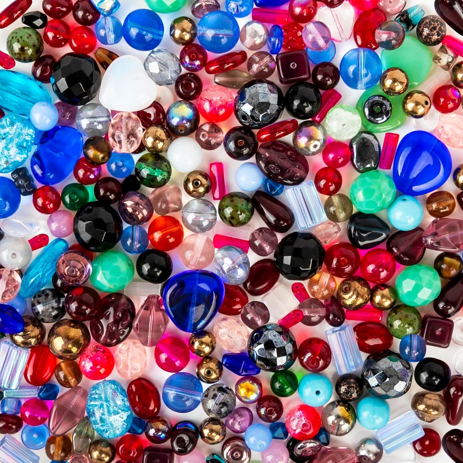 One Pound Assorted Glass Beads for Jewelry Making, DIY Lamp Work, Arts and Crafts, and Decorative Hobby Artistry, Colorful Crystal Assortment Bulk Mix, 4-18mm (Mixed Colors) (1) - Image 9