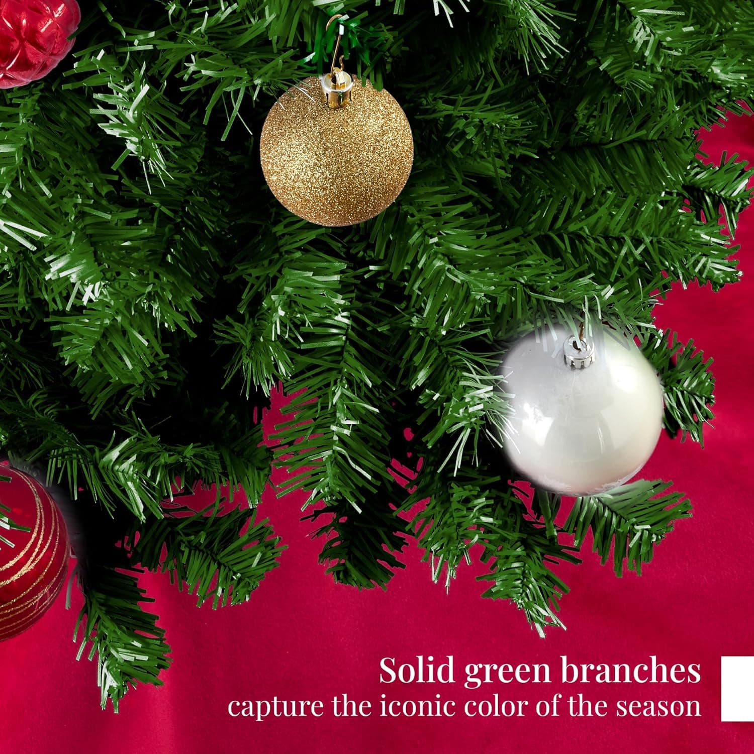 Best Choice Products Artificial Christmas Tree, 7.5ft Premium Unlit Pine Design, Dense Branches Realistic Holiday Décor​ w/Easy Assembly - Green 7.5ft Green - Image 4