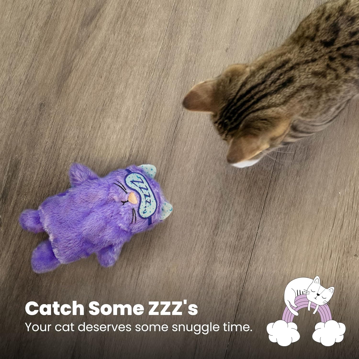 Petstages Purr Pillow Kitty Soothing Plush Cat Toy - Image 7