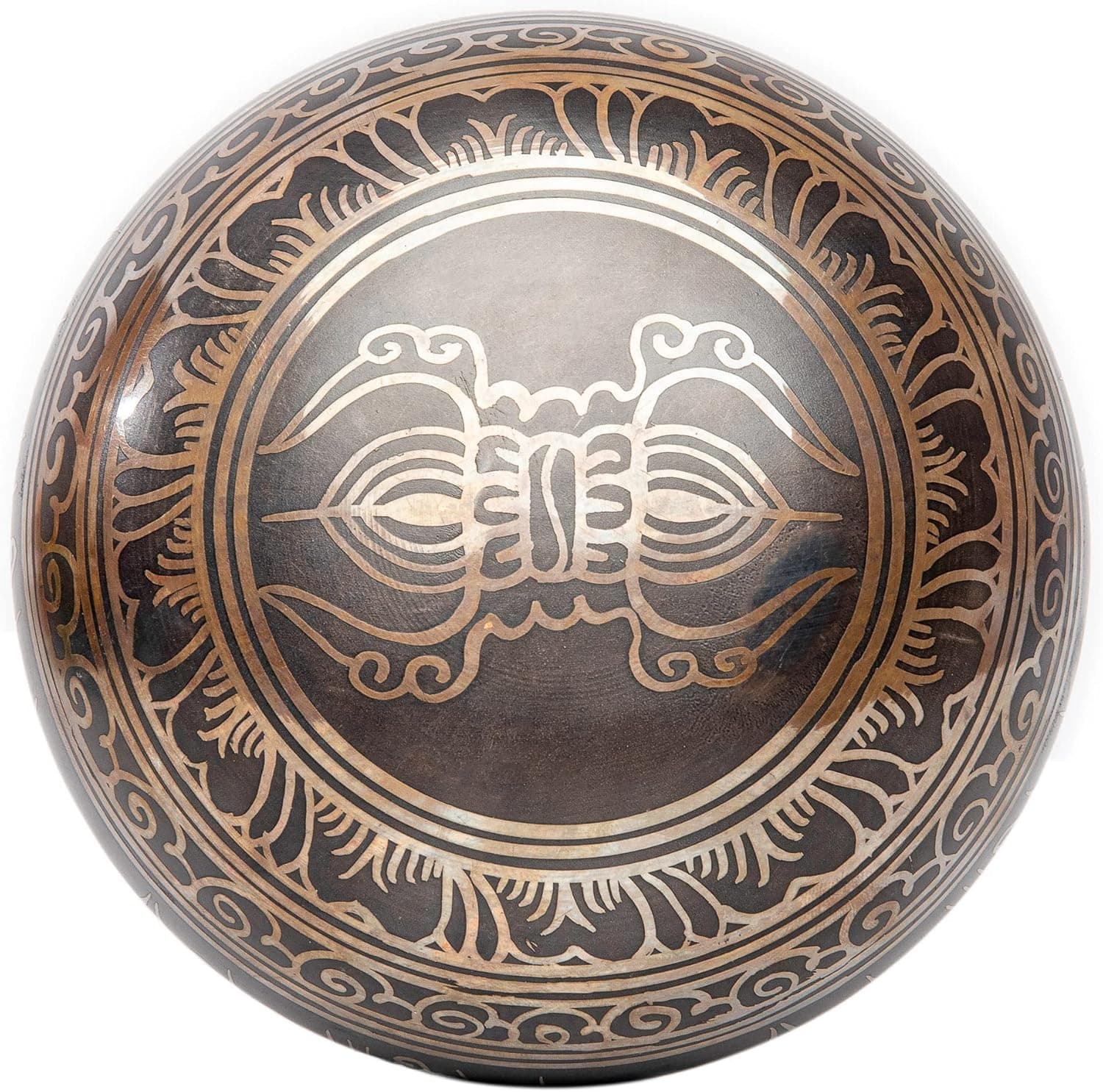 Premium Tibetan Singing Bowl Set – Handmade in Nepal Sound & Meditation Bowl – Spiritual Decor for Yoga, Wellness Spaces & Relaxation by Himalayan Bazaar (Brown & Red) Brown - Red 4 Inches - Image 5