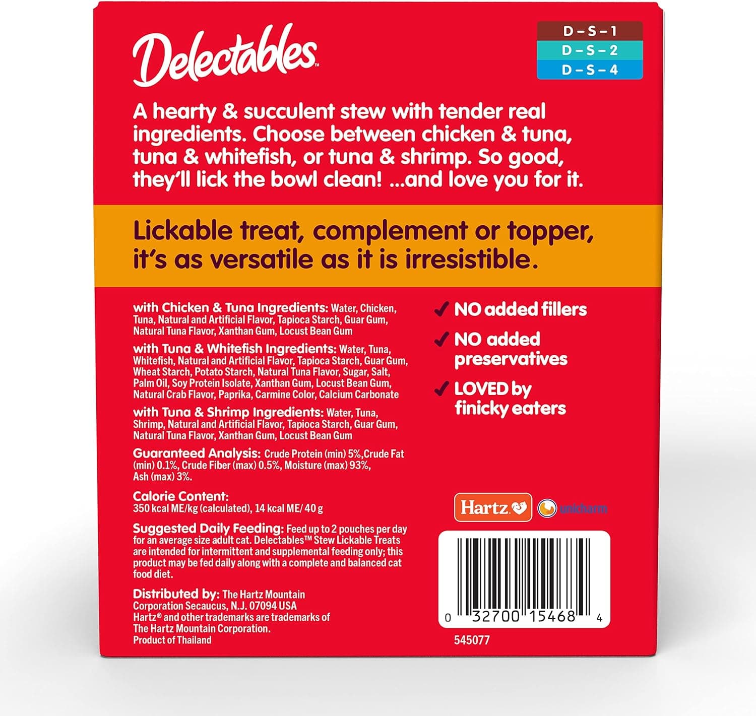 Hartz Delectables Stew Lickable Wet Cat Treats for Adult & Senior Cats, Variety Pack, 1.4 Ounce (Pack of 12) Variety 1.4 Ounce (Pack of 12) - Image 9
