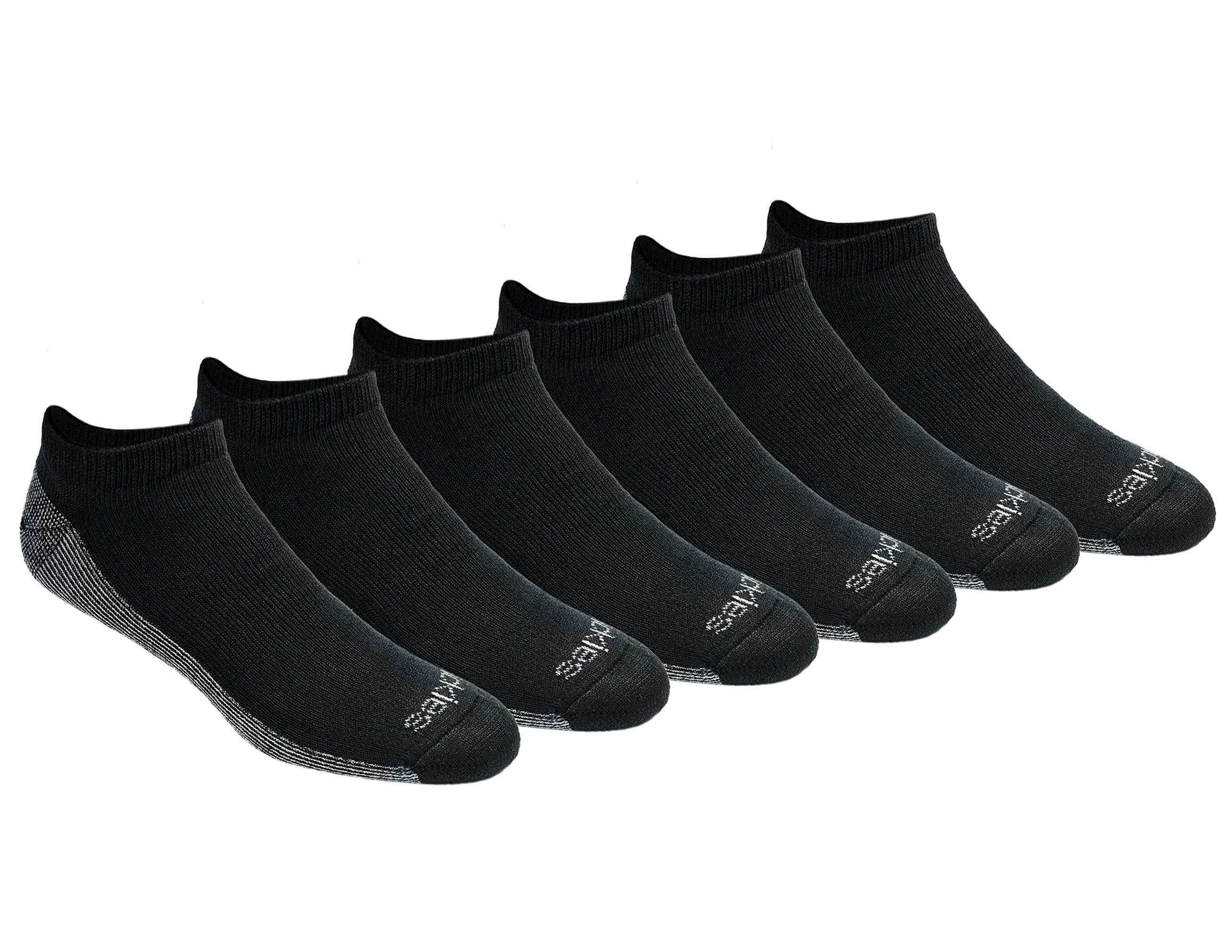 Dickies mens Dri-tech Moisture Control No Show/Low Cut Socks, Available in M-xxl (6, 12 Pairs) Large Black (6 Pairs)