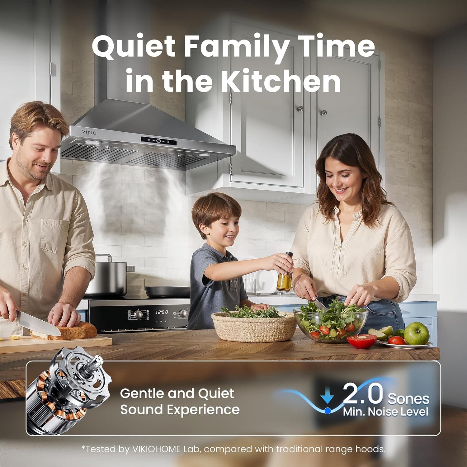 Wall Mount Range Hood 30 inch, 580 CFM, Ducted/Ductless Convertible, Stainless Steel Kitchen Vent Hood with 3-Speed Fan and LED Lights 30 inch Stainless steel(RP10) - Image 4