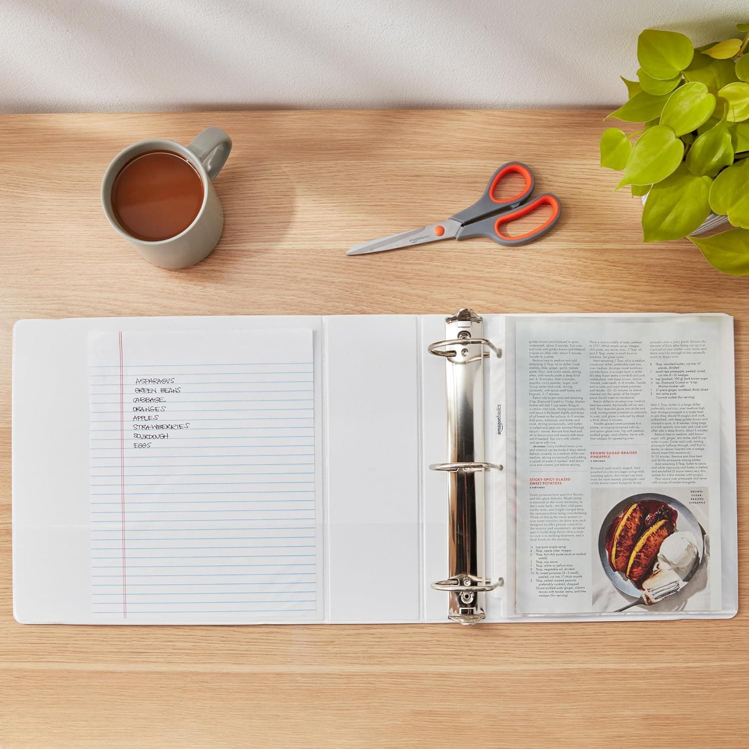 Amazon Basics 3 Ring Binders, 3 Inch, 2 Pack, D-Ring Organizer for School, Home Office, White 2-Pack 3-inch - Image 9