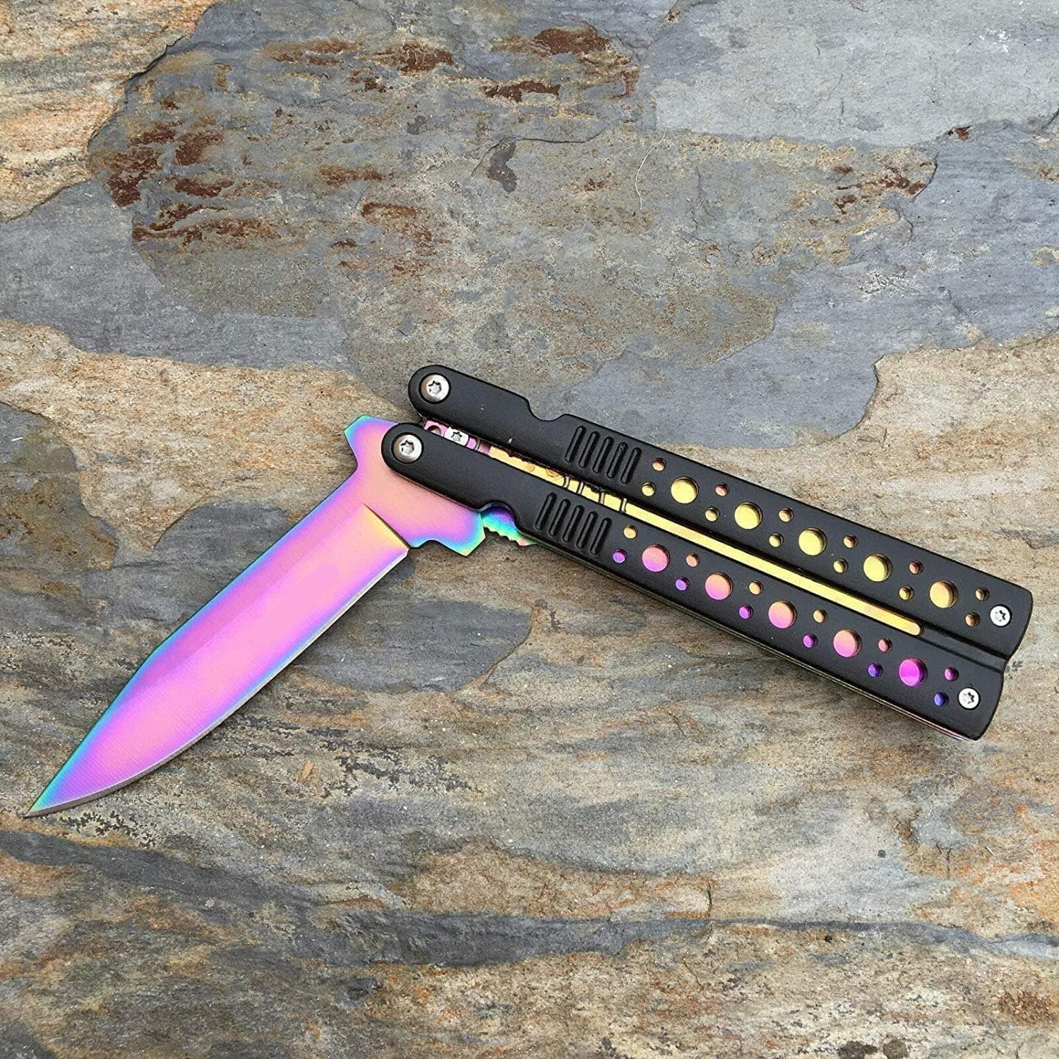 Snake Eye Tactical Spring Assisted Rainbow Blade Folding Aluminum Handle Pocket Eco'Gift LIMITED EDITION Knife - Image 2