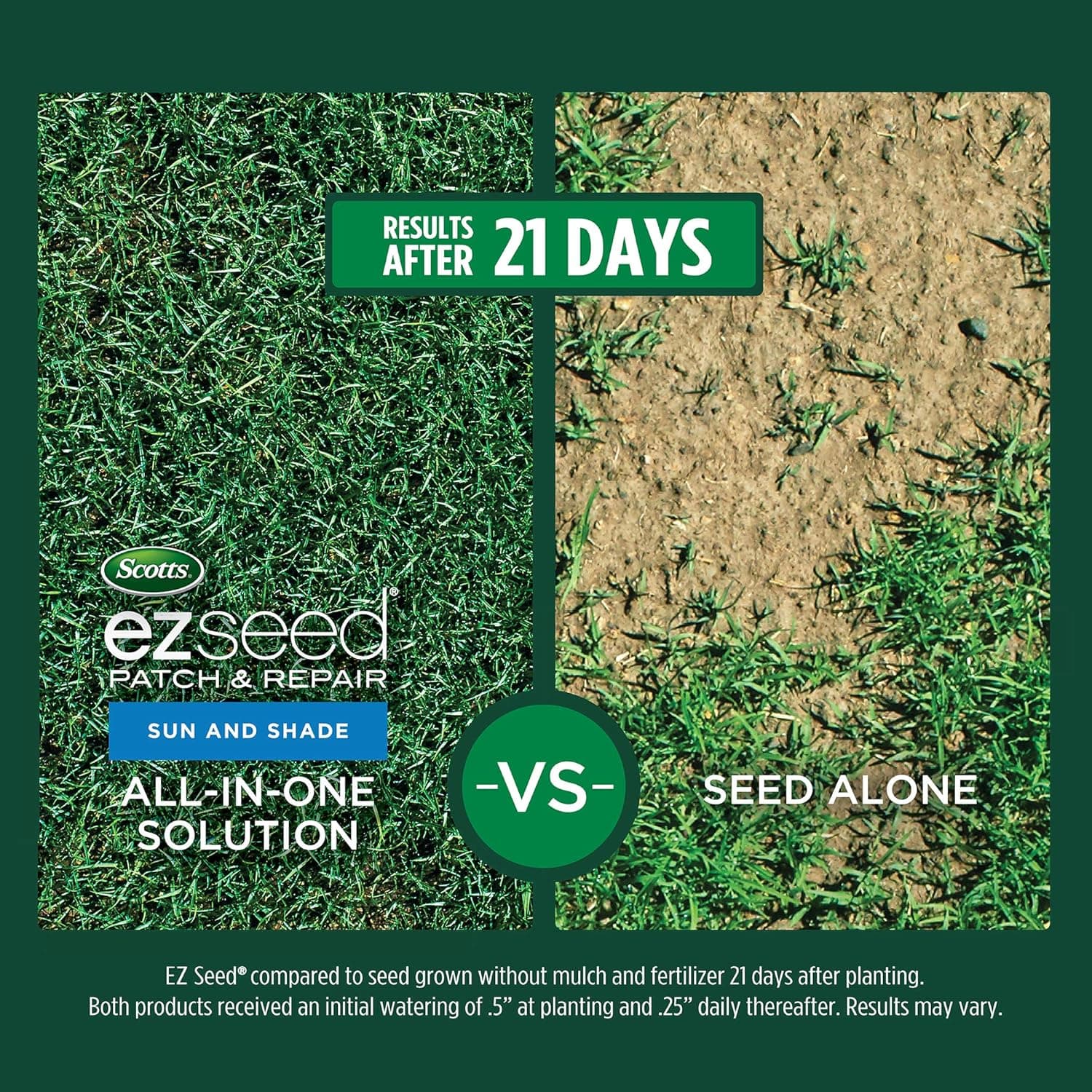 Scotts EZ Seed Patch & Repair Sun and Shade Mulch, Grass Seed, Fertilizer Combination for Bare Spots and Repair, 3.75 lb, Brown - Image 4