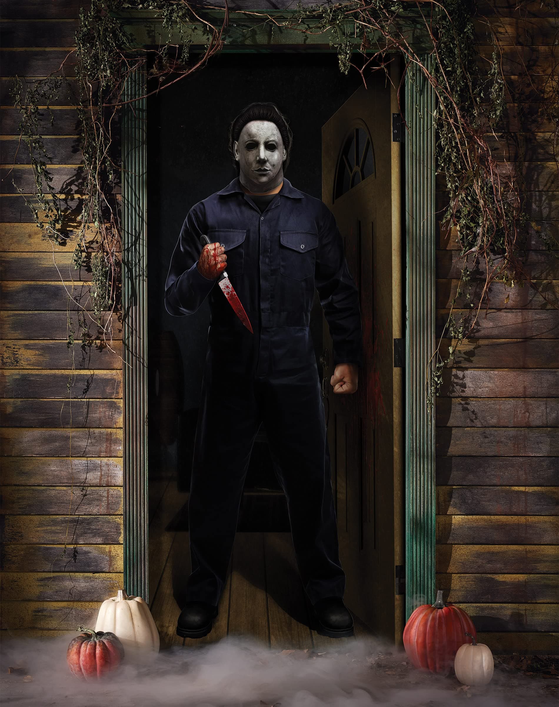 Spirit Halloween Michael Myers Door Cover - Halloween, Multicolor