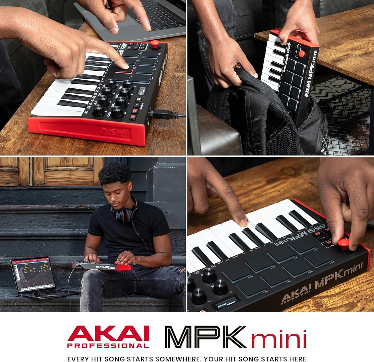 Akai Professional MPK Mini MK3 25 Key USB MIDI Keyboard Controller With 8 Backlit Drum Pads, 8 Knobs, Music Production Software and Native Instruments Sound Package (NKS Integration) Standard MPK Mini Only - Image 7
