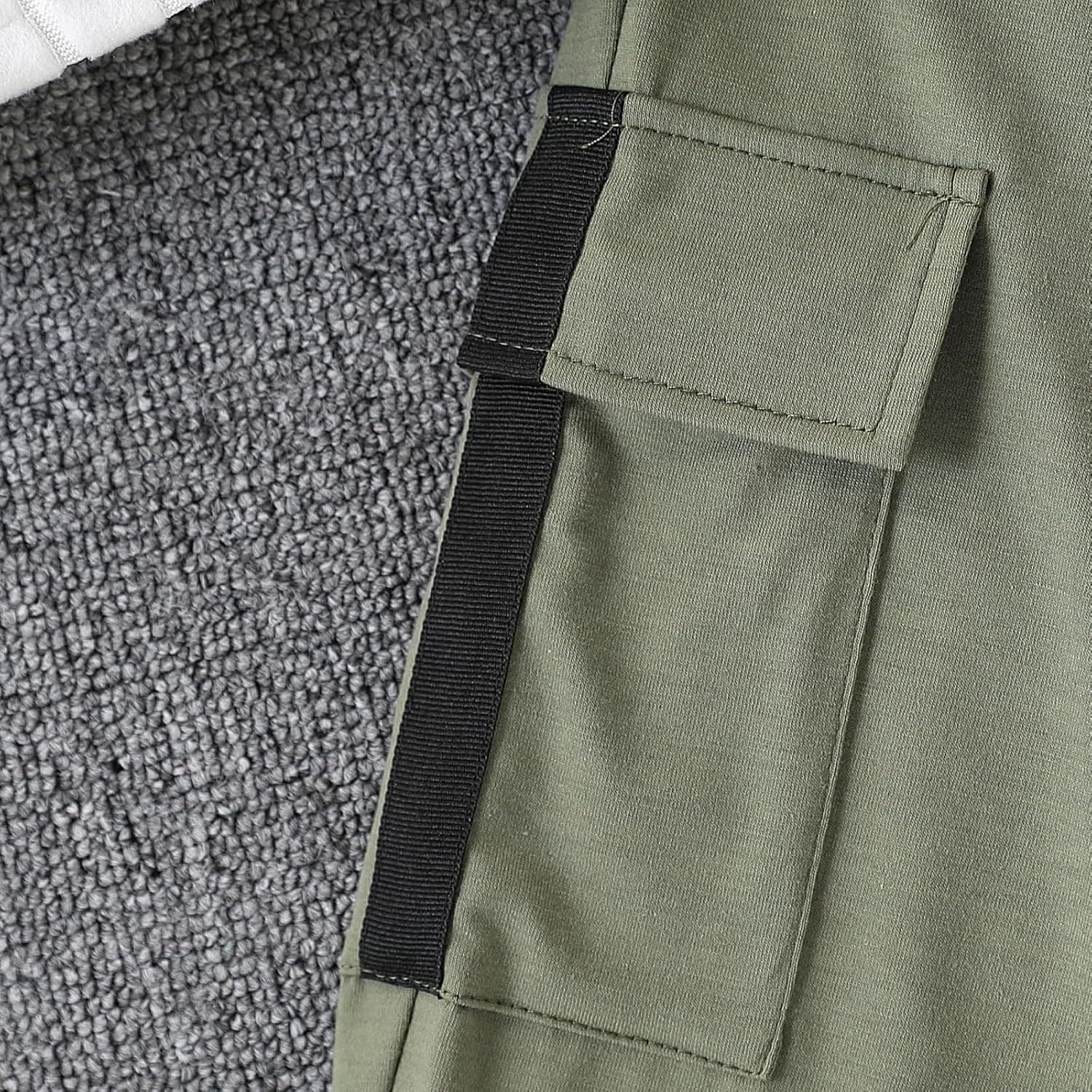 Girls Clothes 2 Piece Outfit Long Sleeve Crop Top + Cargo Pants, Tween Fall Clothing Set, Sizes 5-15 Years Green 9-10 Years - Image 7