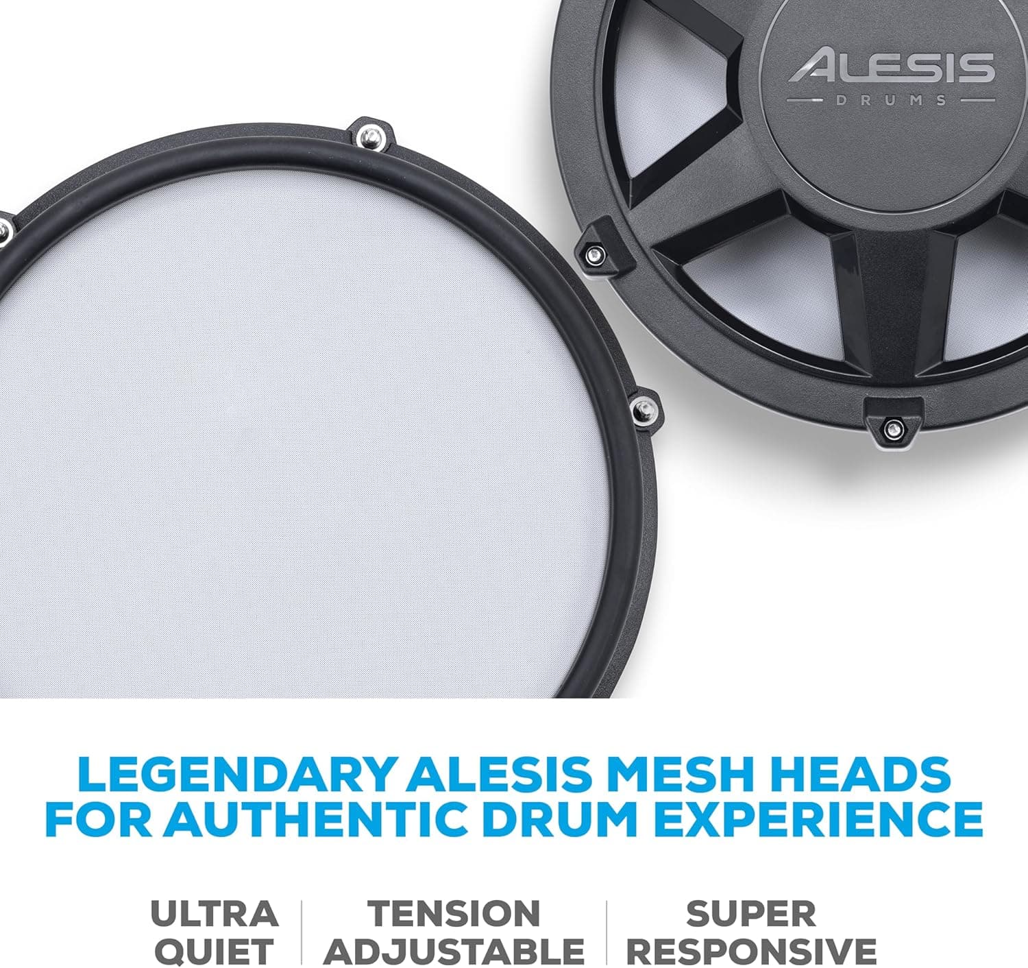 Alesis Nitro Max Kit Electric Drum Set with Quiet Mesh Pads, 10" Dual Zone Snare, Bluetooth, 440+ Authentic Sounds, Drumeo, USB MIDI, Kick Pedal Drum Set only - Image 9