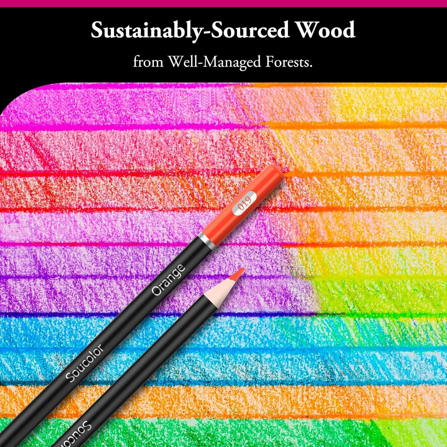 Soucolor 72-Color Colored Pencils for Adult Coloring Books, Soft Core, Back to School Supplies, Smooth Coloring Pencils for Kids Sketching, Drawing, Blending, Shading, Arts & Crafts Supplies Gift Multicolor - Image 8