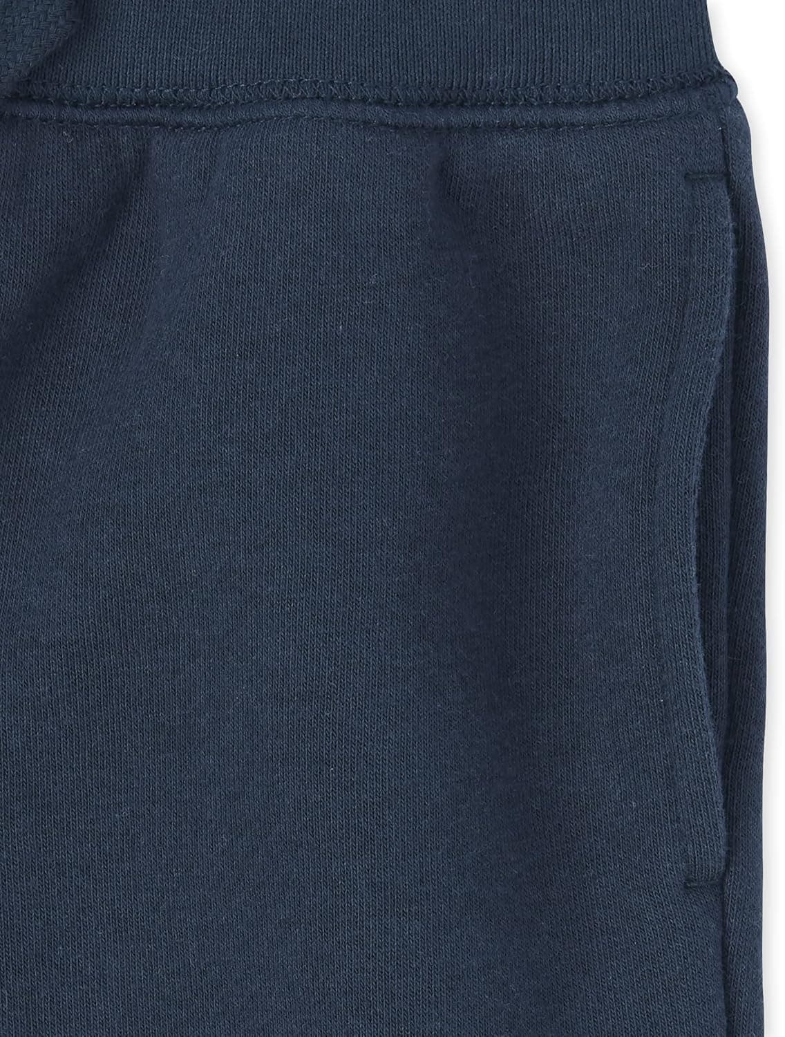 The Children's Place Baby Boys' Active Fleece Jogger Pants 3T Black/Smoke Gray/New Navy 3-pack 3 - Image 5