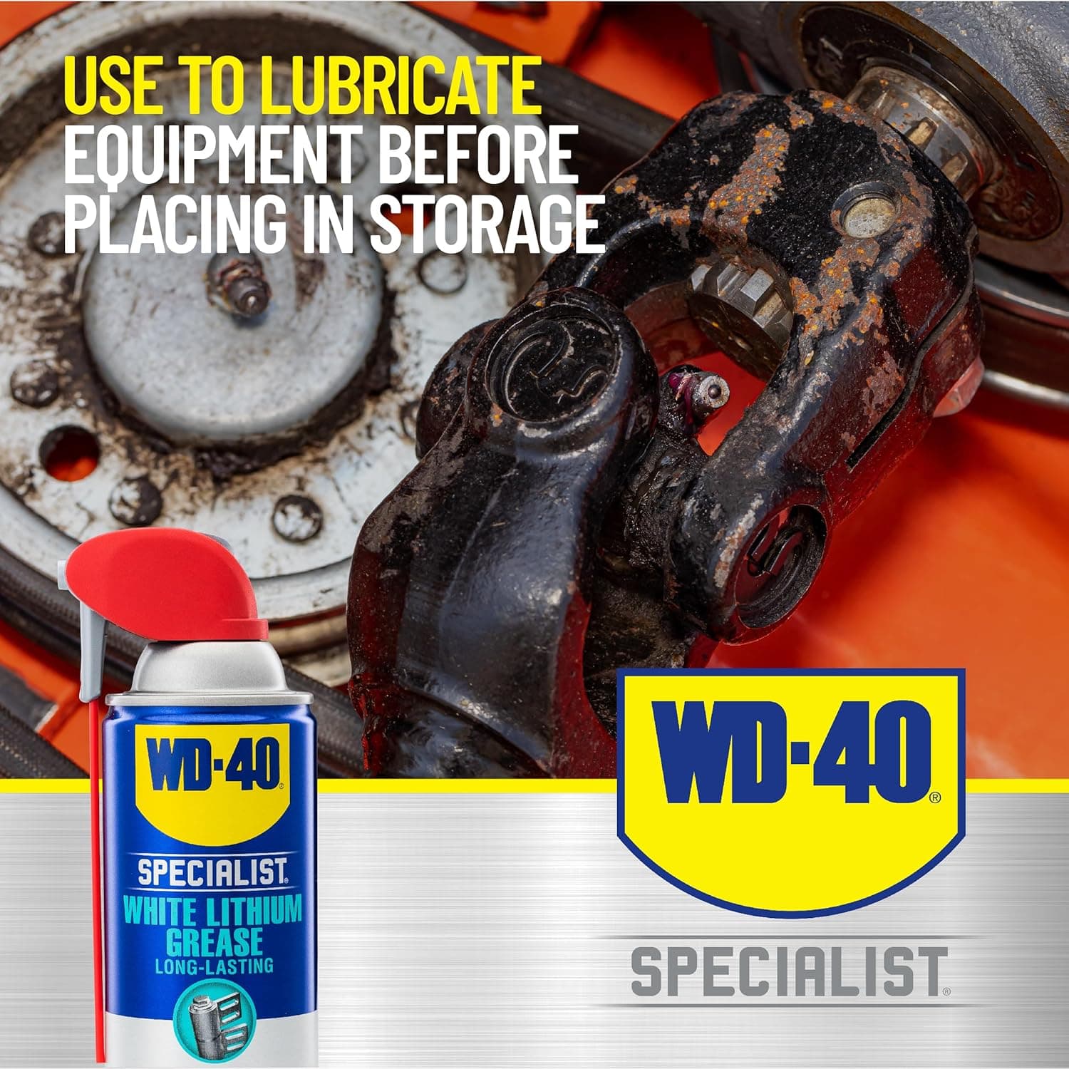 WD-40 Specialist White Lithium Grease Spray with SMART STRAW SPRAYS 2 WAYS, 10 OZ 1-Pack Grease Spray - Image 6