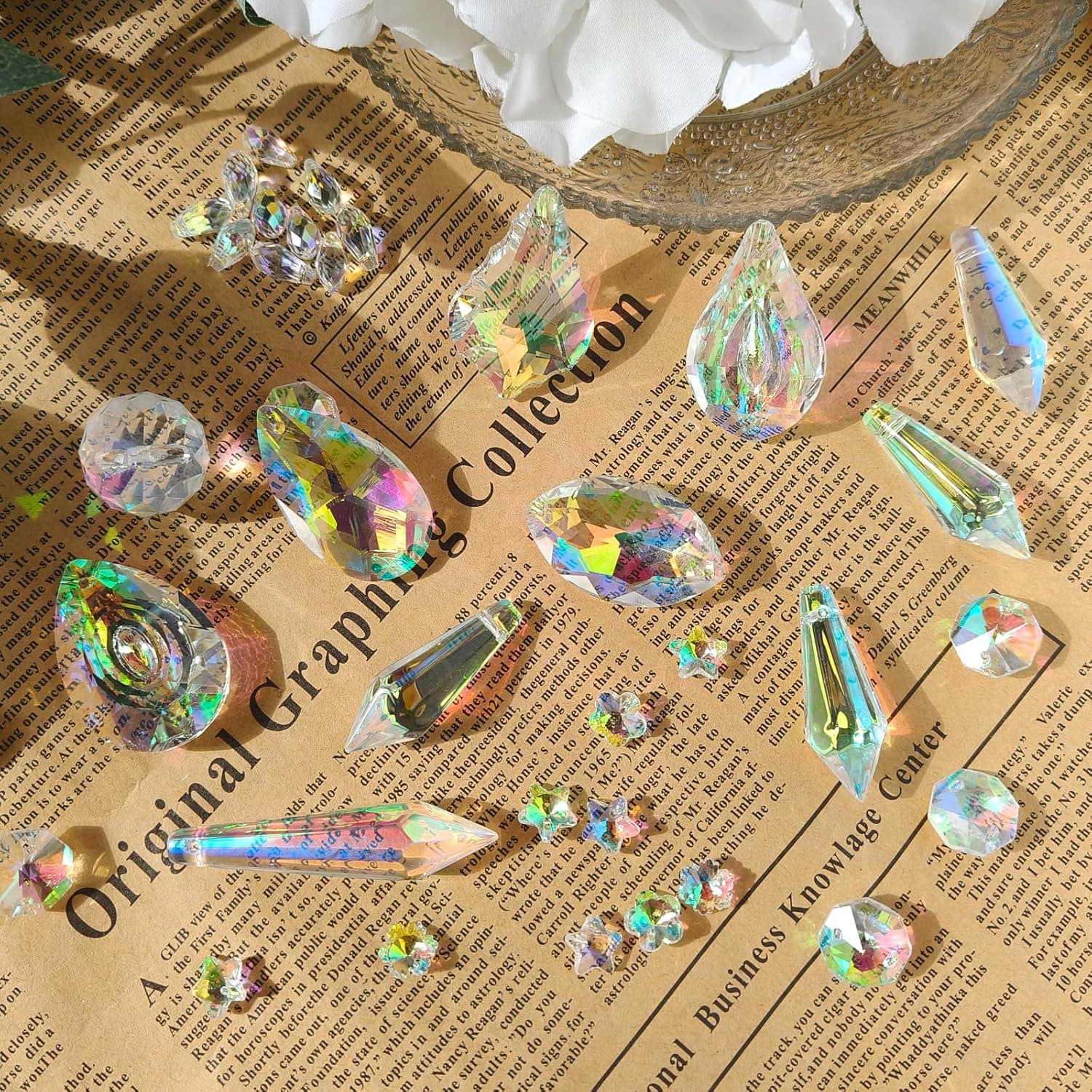 Worgree DIY Suncatcher Kit 460pcs Sun Catchers Making Supplies Art and Crafts for Adults Hanging Prism Sun Catcher with Crystals Ball Indoor Window Home Wedding Garden Festival Decor Gifts - Image 4