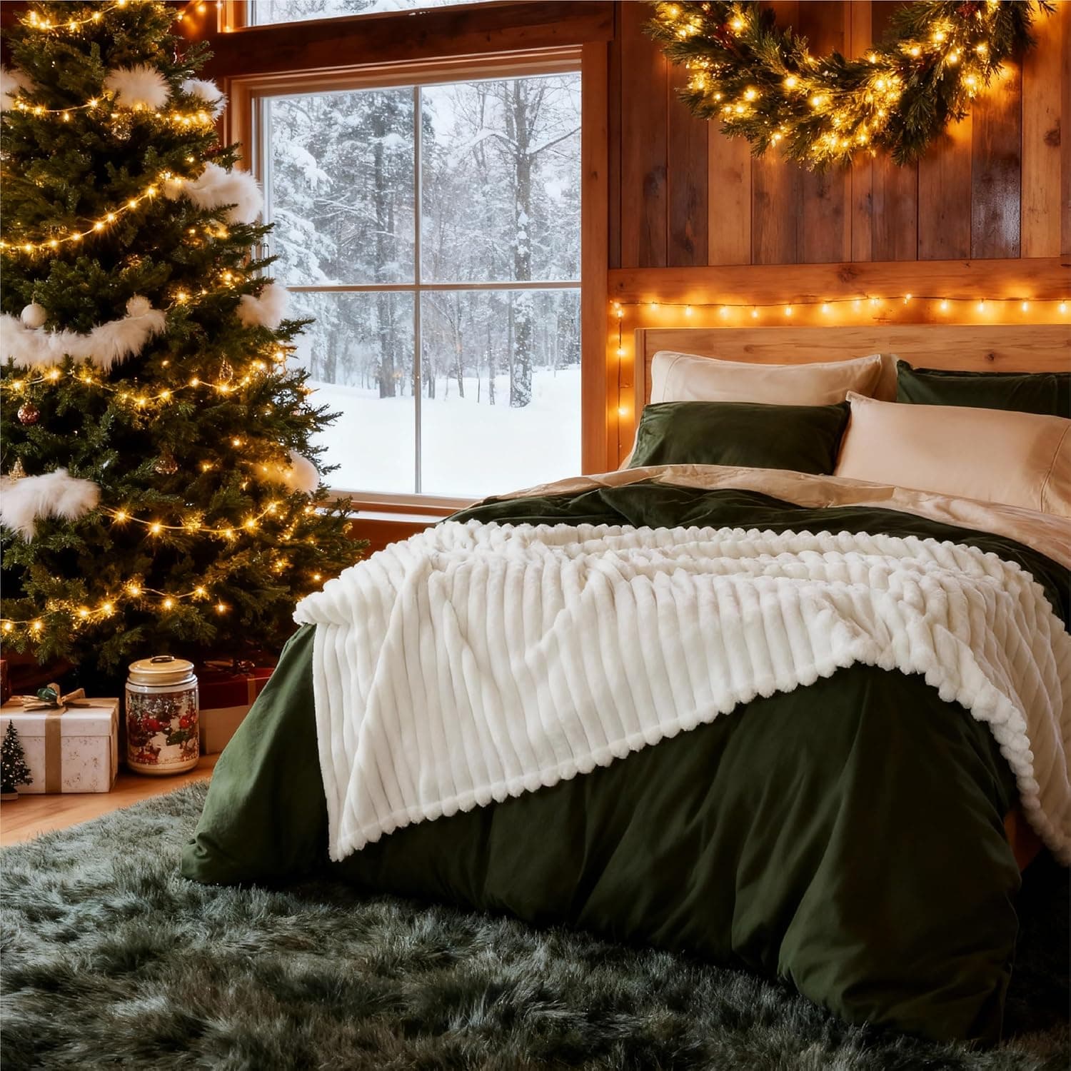 Bedsure GentleSoft White Throw Blanket for Couch - Cozy Blanket for Women, Cute Fleece Throw for Girls, Christmas Birthday Gifts for Women Men Teen, Room Home Boho Decor, Off White, 50x60 Inches Off White Throw (50" x 60") - Image 10