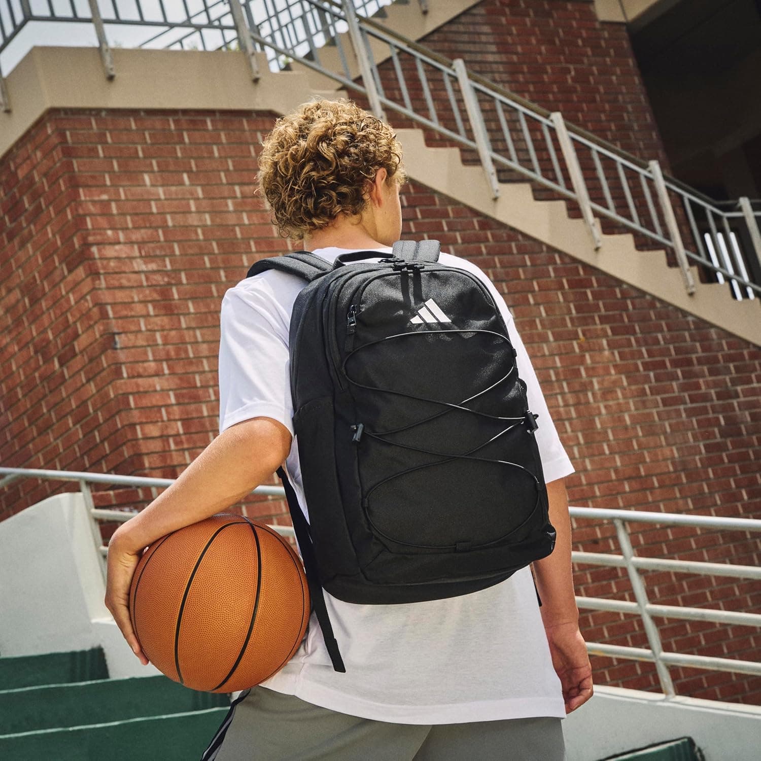 adidas Amplifier Backpack for Laptop, School and Gym, 28L - Image 3