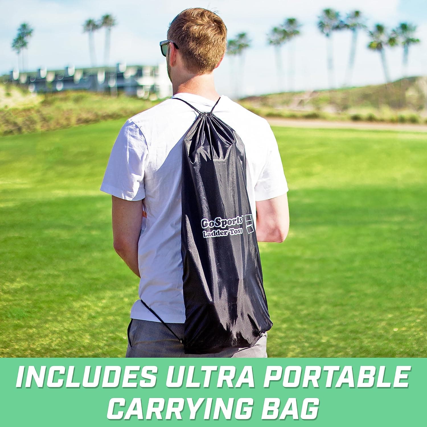 GoSports Ladder Toss Indoor & Outdoor Game Set with 6 Soft Rubber Bolo Balls and Travel Carrying Case - Choose Pro or Classic Classic Ladder Toss - Image 5