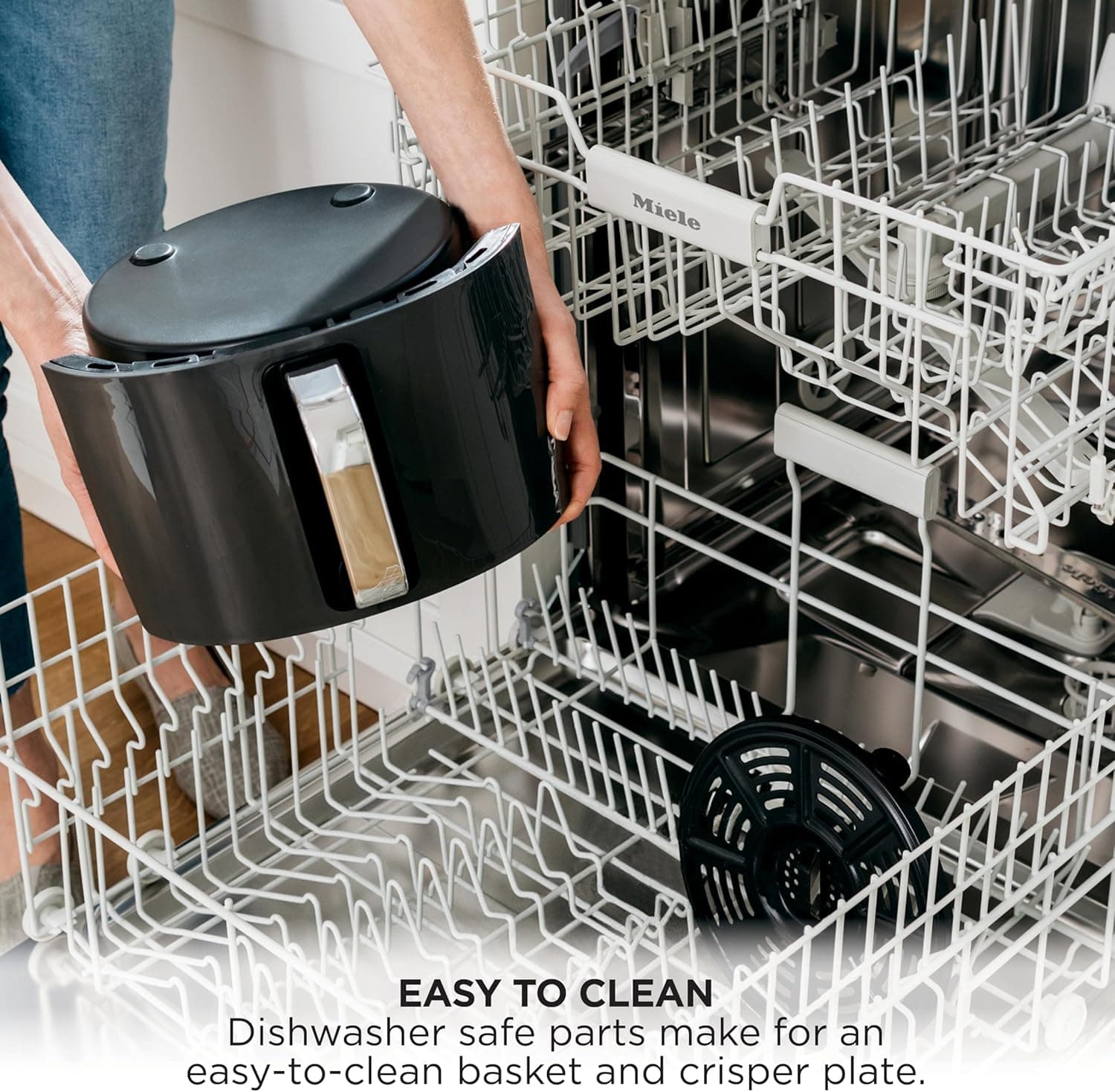 Ninja | Air Fryer | 4 QT Capacity | 4-in1 Roast, Crisp, Roast, Reheats, & Dehydrates | Dishwasher Safe Parts | Includes 20 Easy & Healthy Recipes | Compact | Grey | AF101 - Image 7