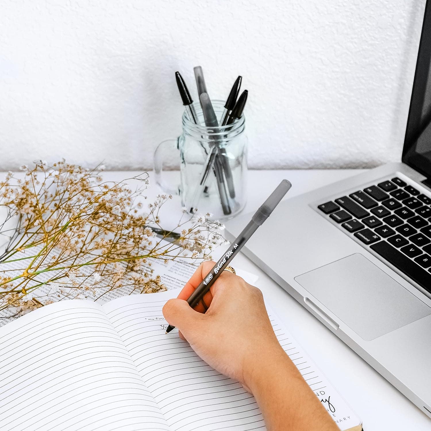 BIC Round Stic Xtra Life Ballpoint Pen, Ultra Long Lasting and Consistent Ink Flow, 60-Count in Black Ink Black 60 Count (Pack of 1) - Image 7