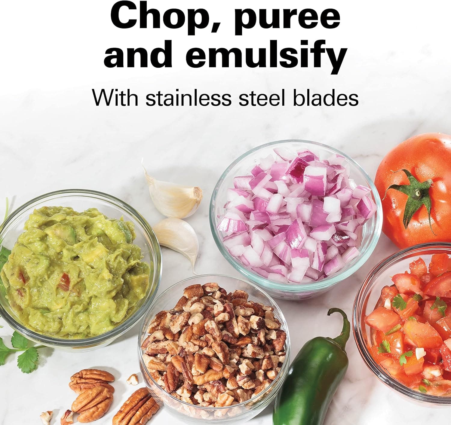 Hamilton Beach Electric Vegetable Chopper & Mini Food Processor, 3-Cup, 350 Watts, for Dicing, Mincing, and Puree, Black (72850) - Image 5