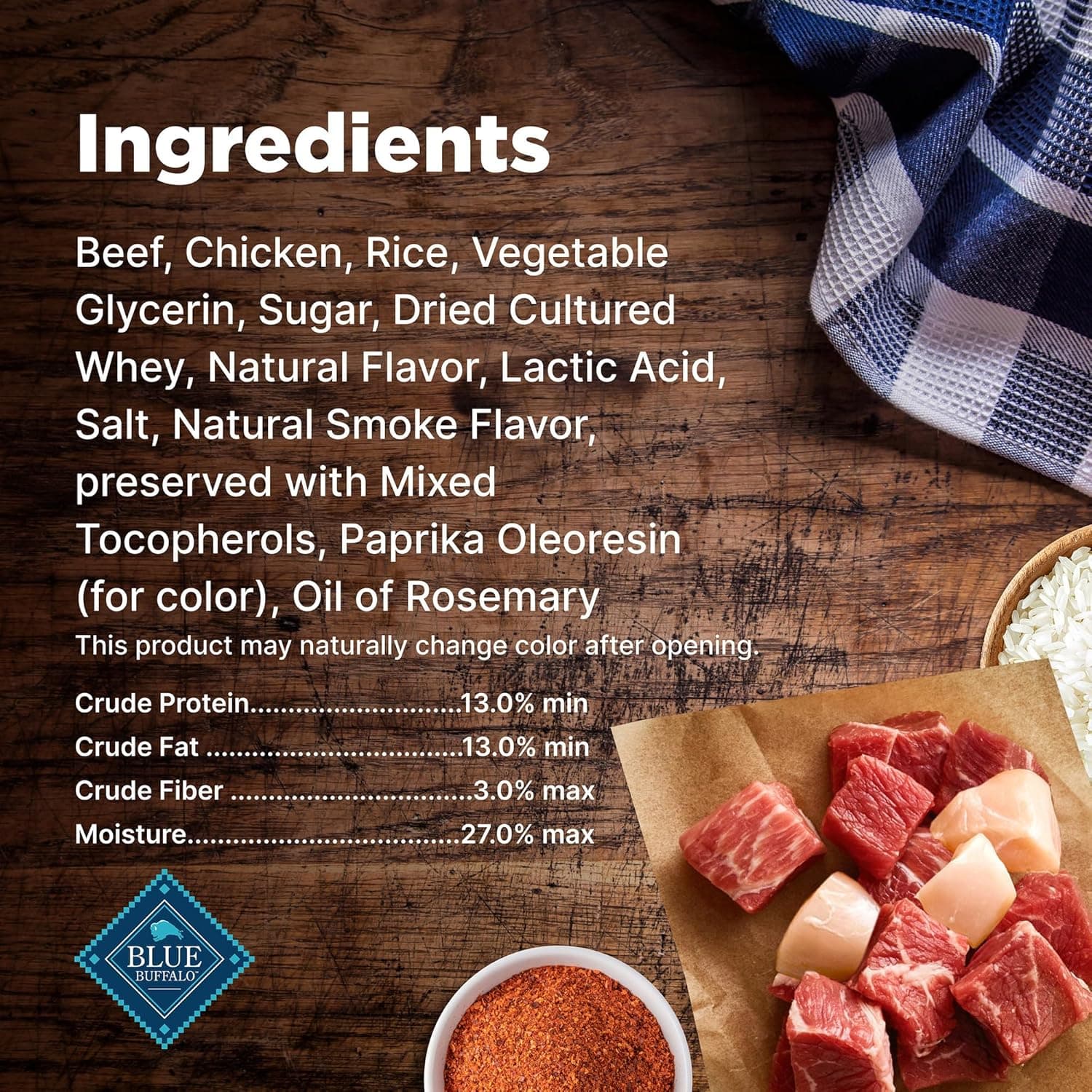 Blue Buffalo Nudges Grillers Galletas Naturales para Perros con Carne de Res Real de EE. UU., Hechas en EE. UU., Bistec, Bolsa de 36 oz (Paquete de 1) - Image 5