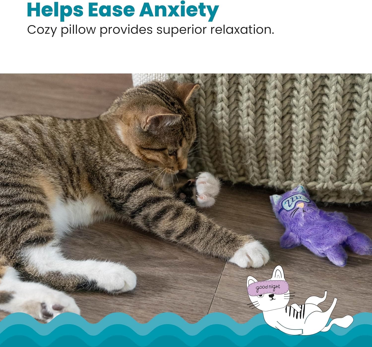 Petstages Purr Pillow Kitty Soothing Plush Cat Toy - Image 5