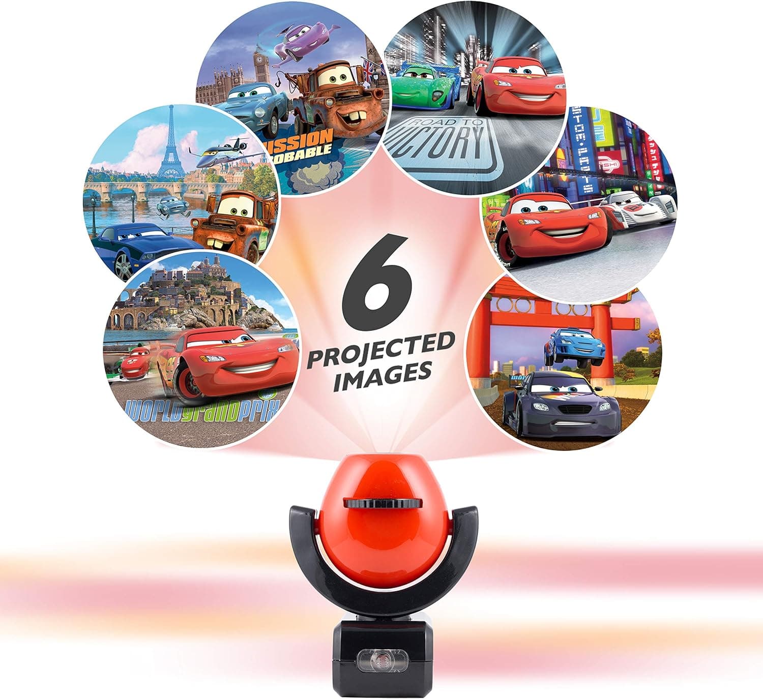 Projectables Pixar Cars LED Kids Night Light, Plug-In, Projector, Dusk-to-Dawn, Lightning McQueen, Galaxy Light, Hallway, Bedroom, Nursery, Playroom, Gaming Room, 11740 Black/Red - Cars 1 Pack - Image 7