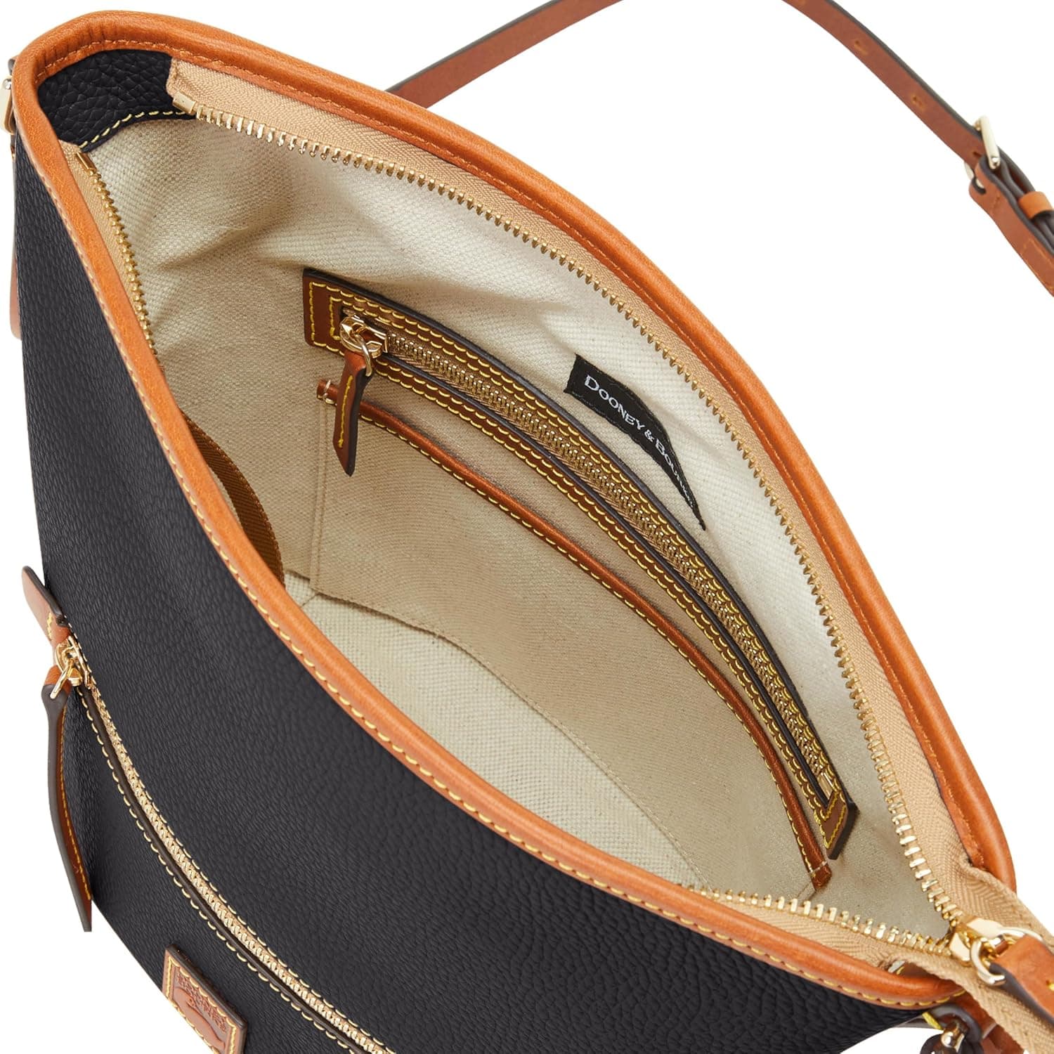 Dooney & Bourke Handbag, Pebble Grain Zip Sac Black - Image 4