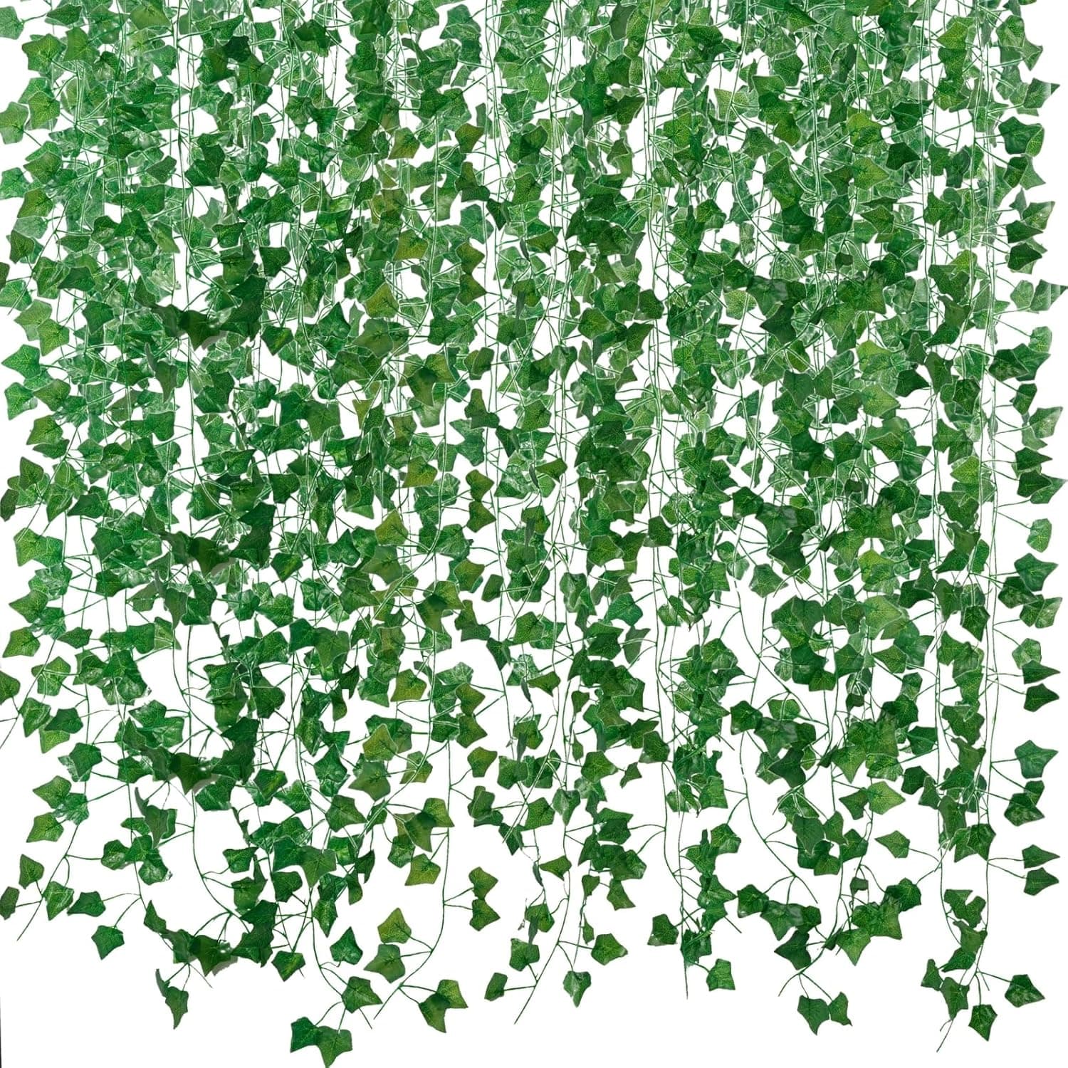 Fake Vines for Room Decor(12 Pack 84 Feet) Aesthetic Artificial Plant Ivy Leaves Hanging Greenery Garlands for Home Bedroom Wall Wedding Christmas Party Office Patio Outdoor Garden Décor 84FT 12PCS IVY - Image 2