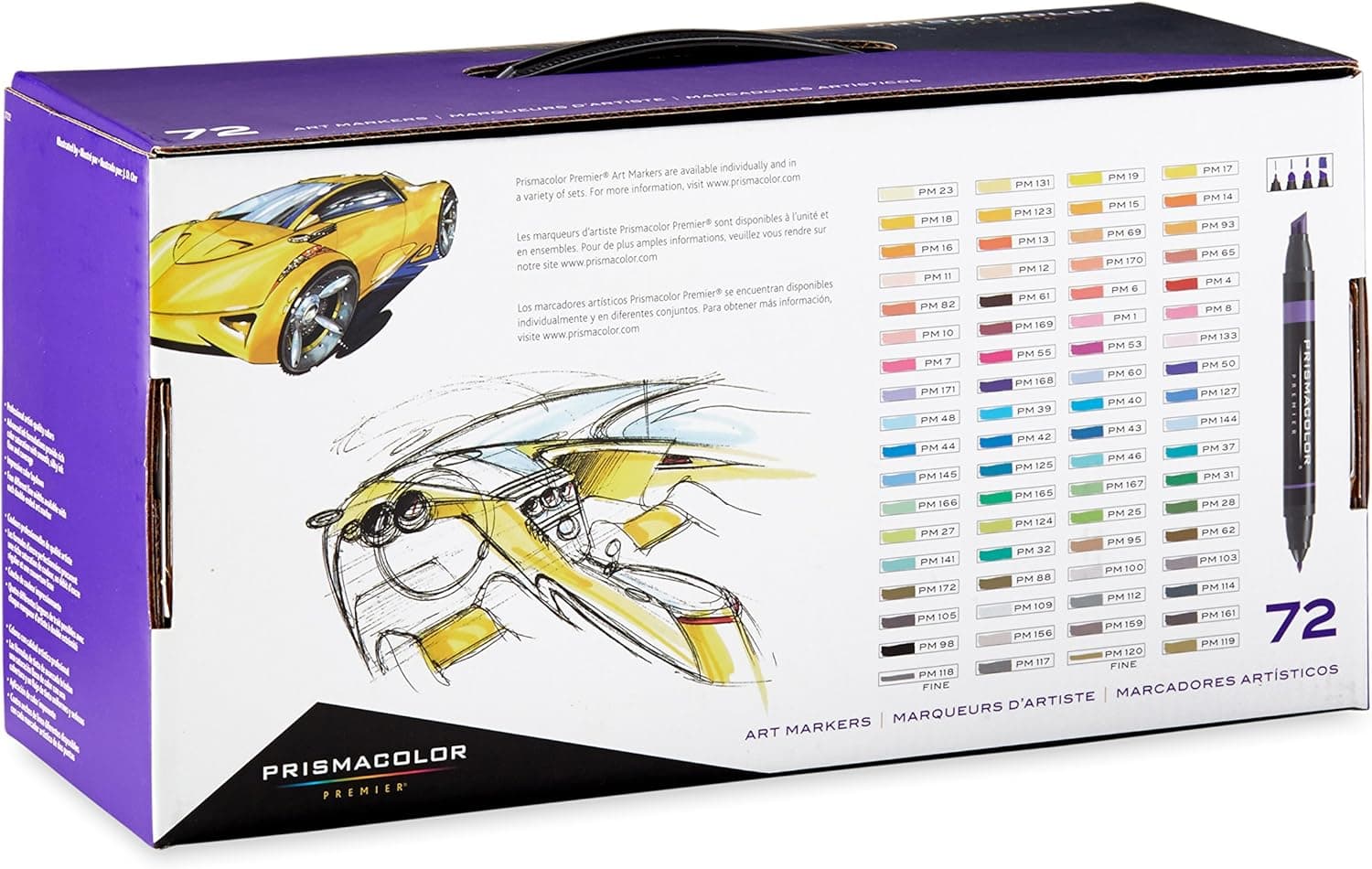 Prismacolor Premier Dual-Ended Art Markers Alcohol Marker Set 72 Count - Assorted Colors Perfect for Adult Coloring Drawing Art Supplies Bible Study Supplies - Image 9